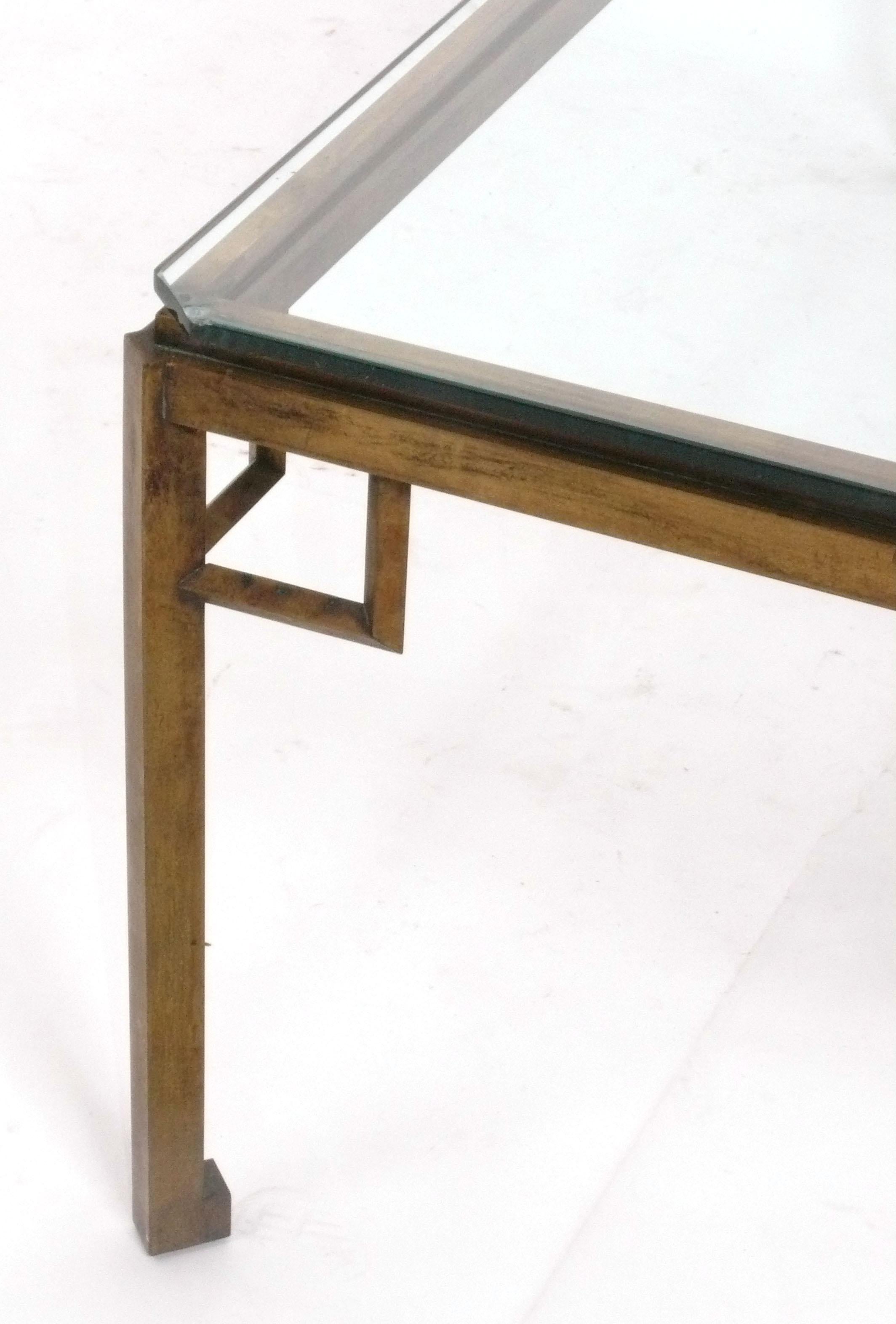 Elegant Brass Coffee Table in the manner of Marc du Plantier circa 1960s In Good Condition In Atlanta, GA