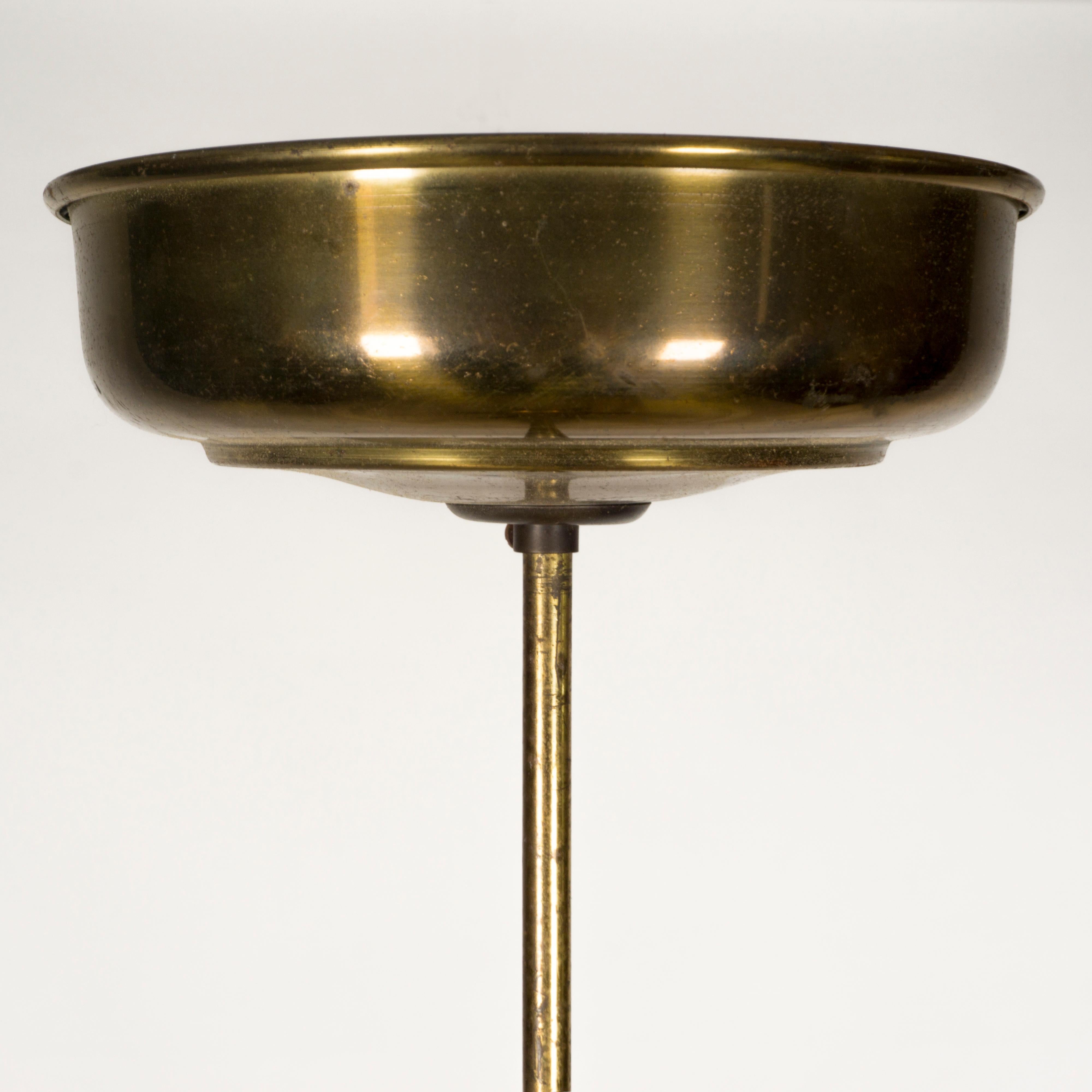 Elegante Deckenleuchte-Schale aus Messing und Kristallglas, Stejnar Nikoll, 1950er Jahre 4