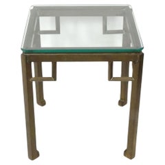 Elegante mesa auxiliar de latón a la manera de Marc du Plantier, hacia la década de 1960