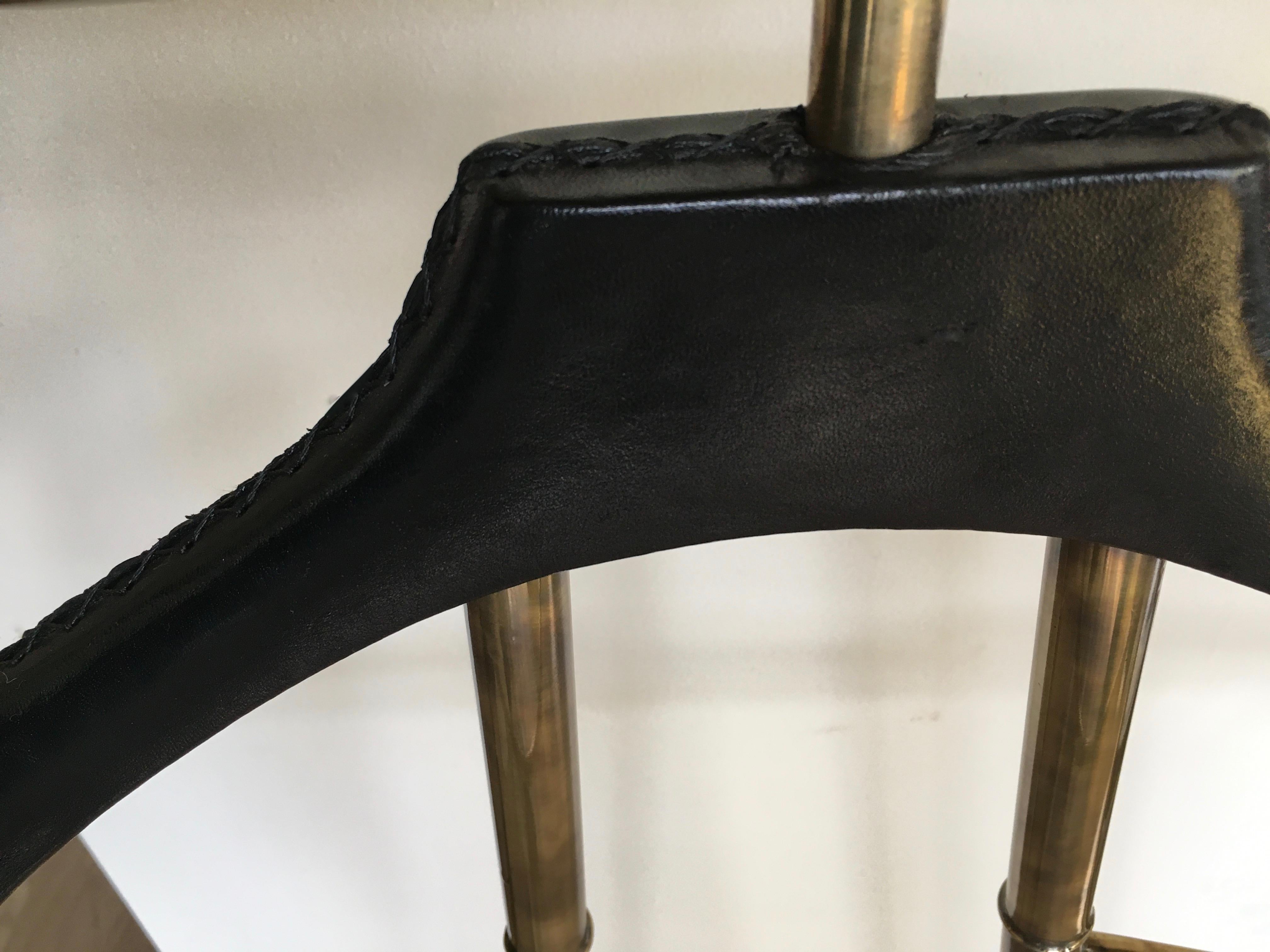 Italian Elegant Brass Faux Bambou Valet Stand in the Style of Adnet, Italy, 1970