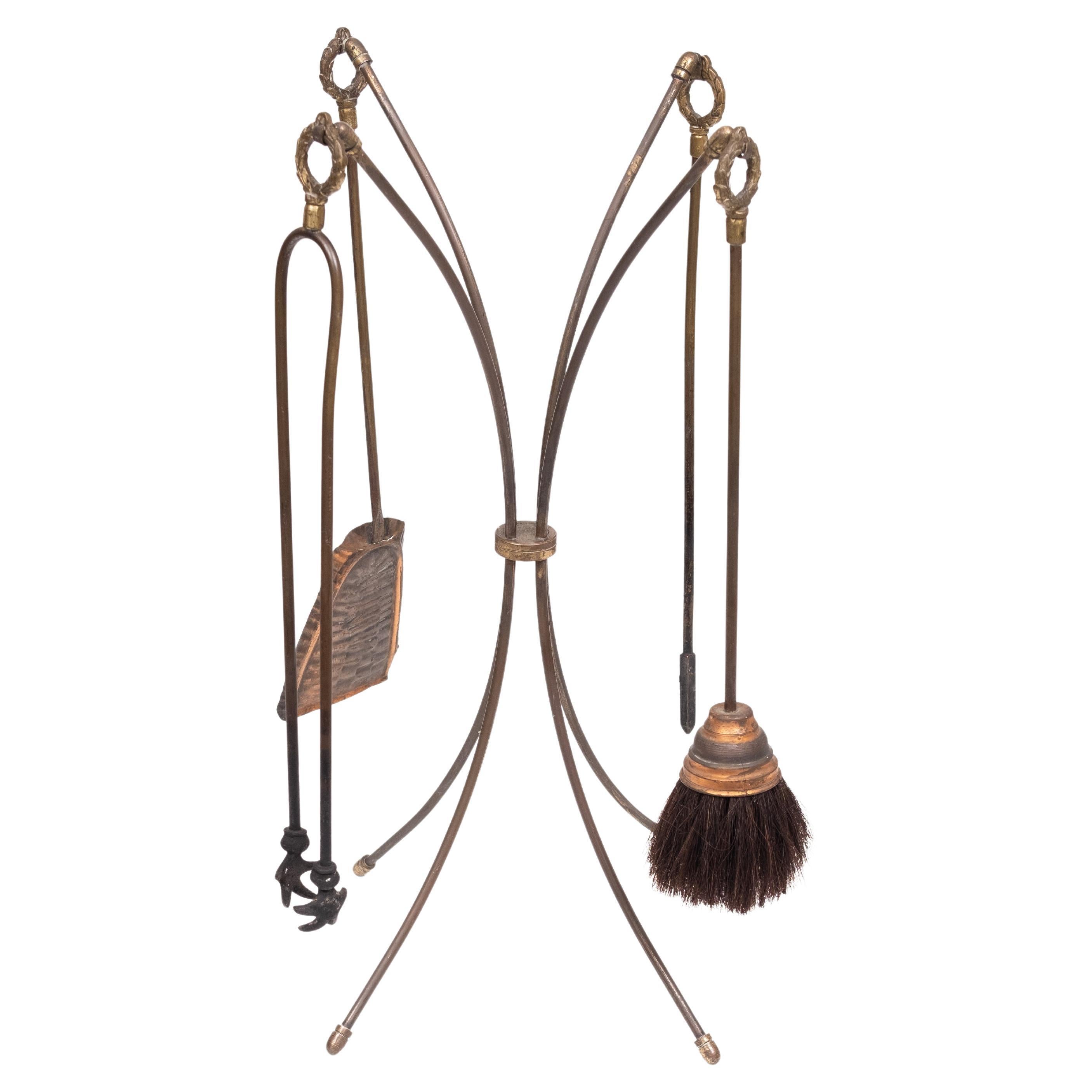 Empire Revival Fireplace Tools and Chimney Pots