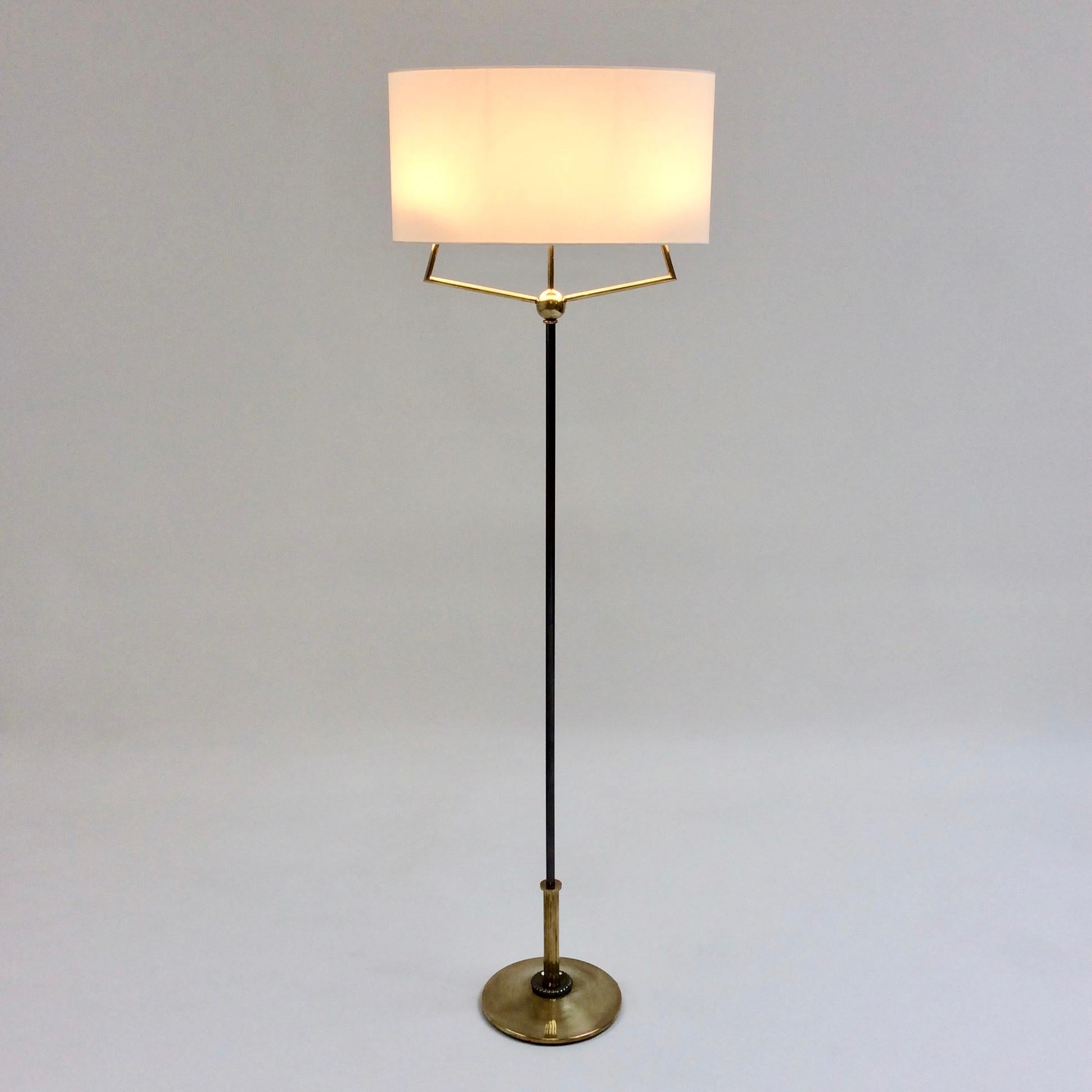 Elegant Brass Floor Lamp, circa 1950, France 5