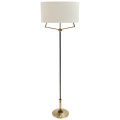 Elegant Brass Floor Lamp, circa 1950, France