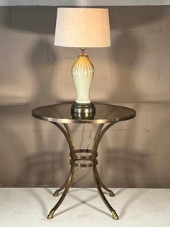 Elegante gueridon in ottone del 1970 ca.