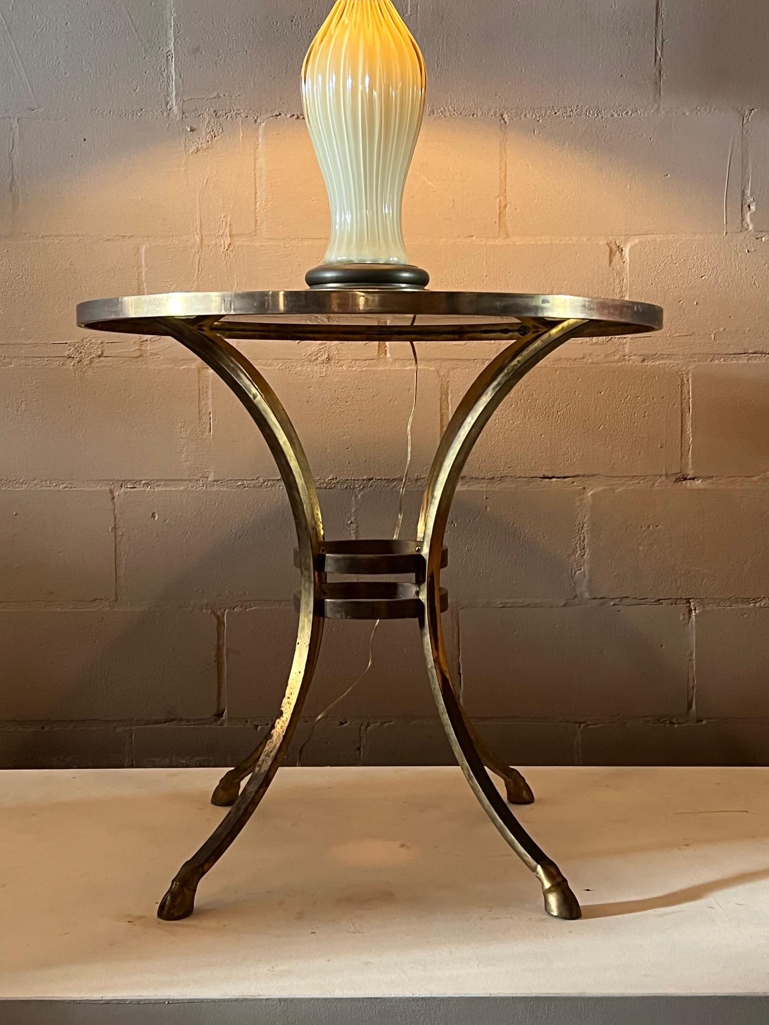 Mid-Century Modern Elegant Brass Gueridon ca' 1970's For Sale