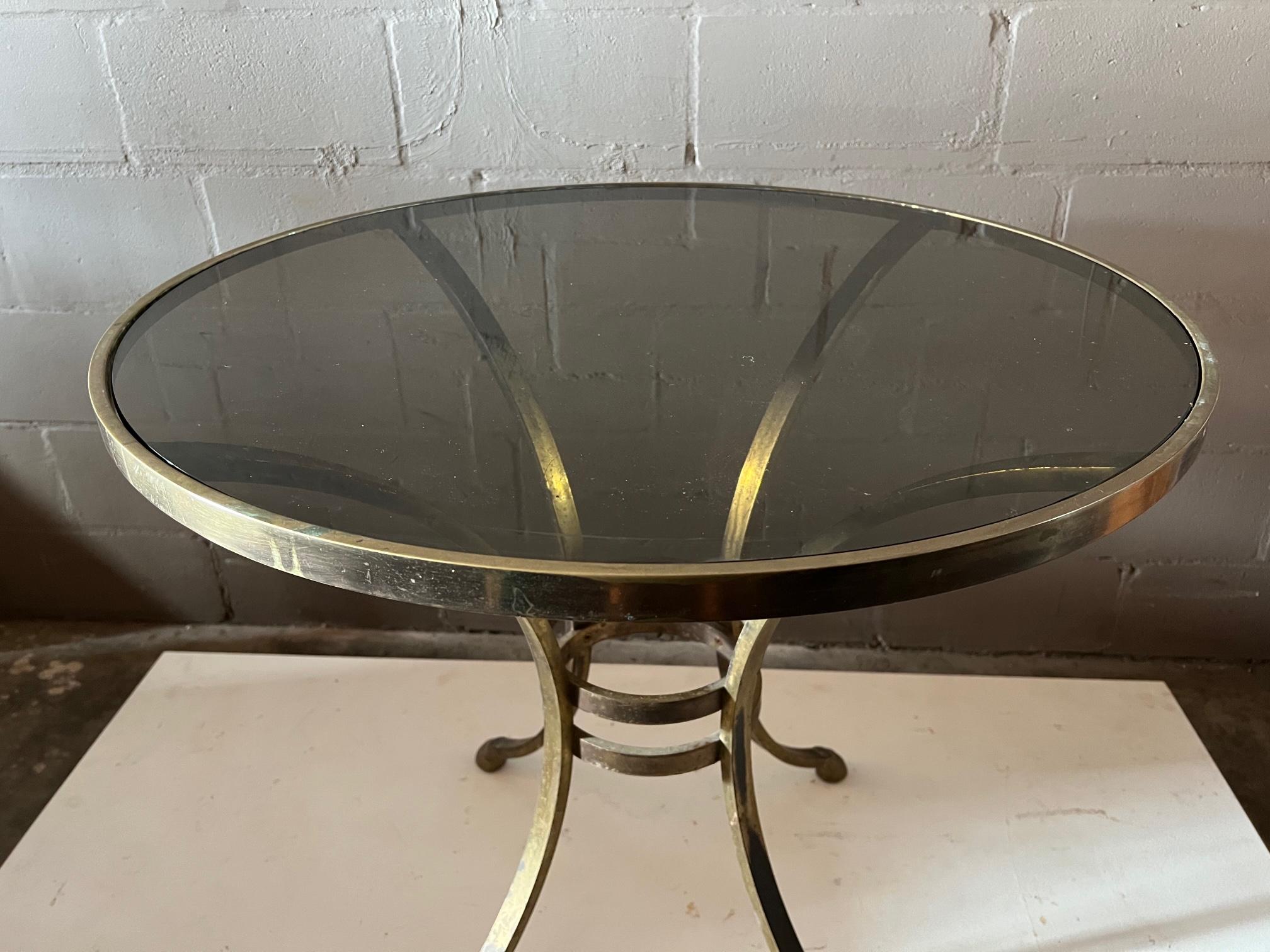 Late 20th Century Elegant Brass Gueridon ca' 1970's For Sale