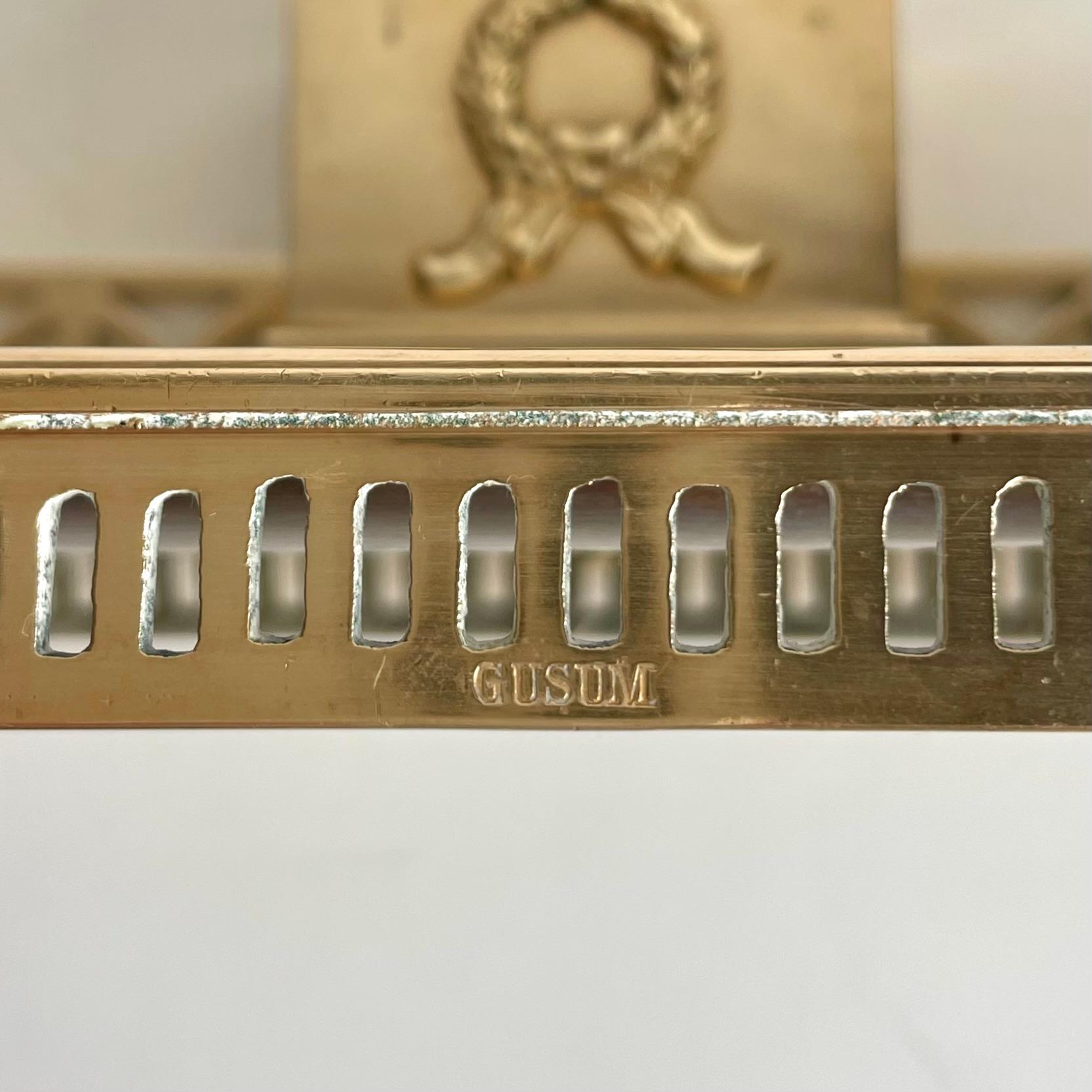 Elegante calamaio in ottone in stile gustaviano di Gusums Bruk, Svezia in vendita 6