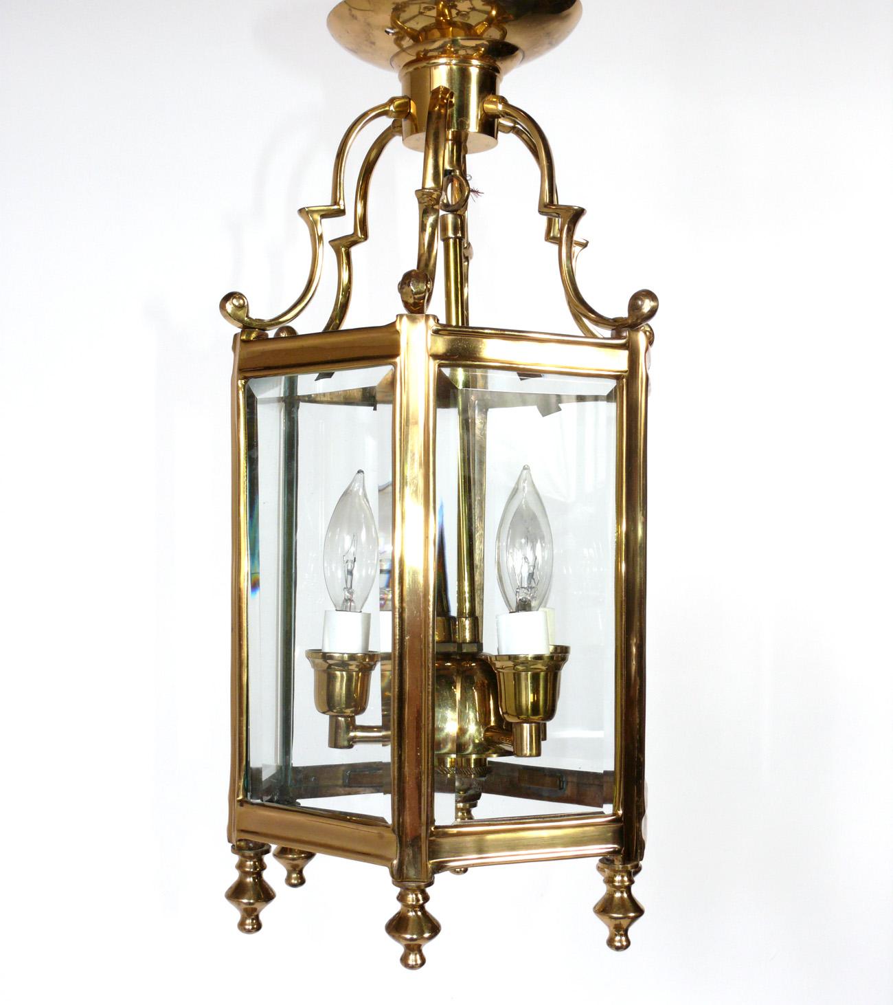 Hollywood Regency Elegant Brass Lantern