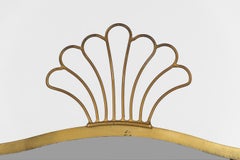 Elegant Brass Mirror in the Style of Gio Ponti