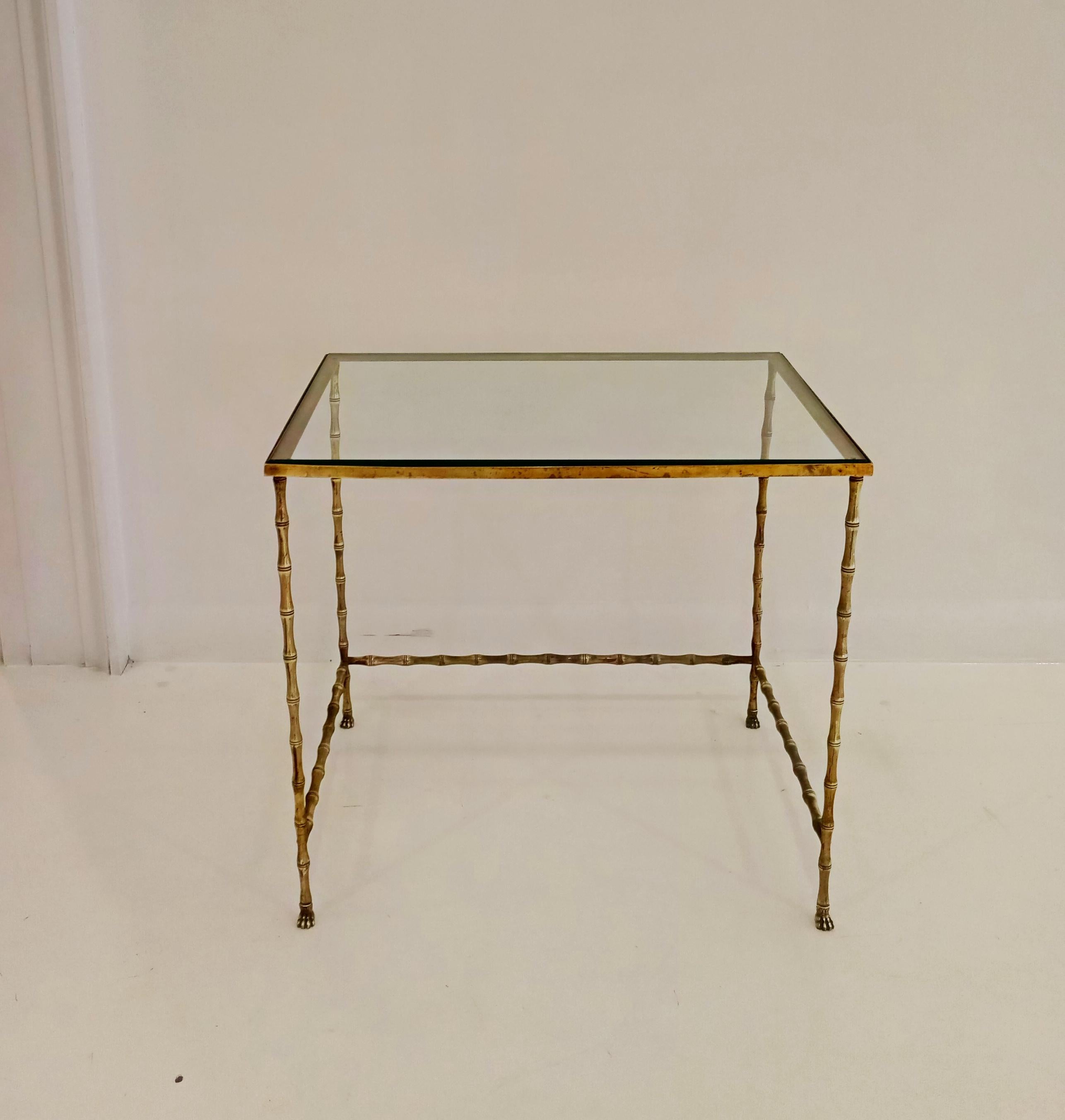 French Elegant Brass Table by Maison Baguès, France, 1960s