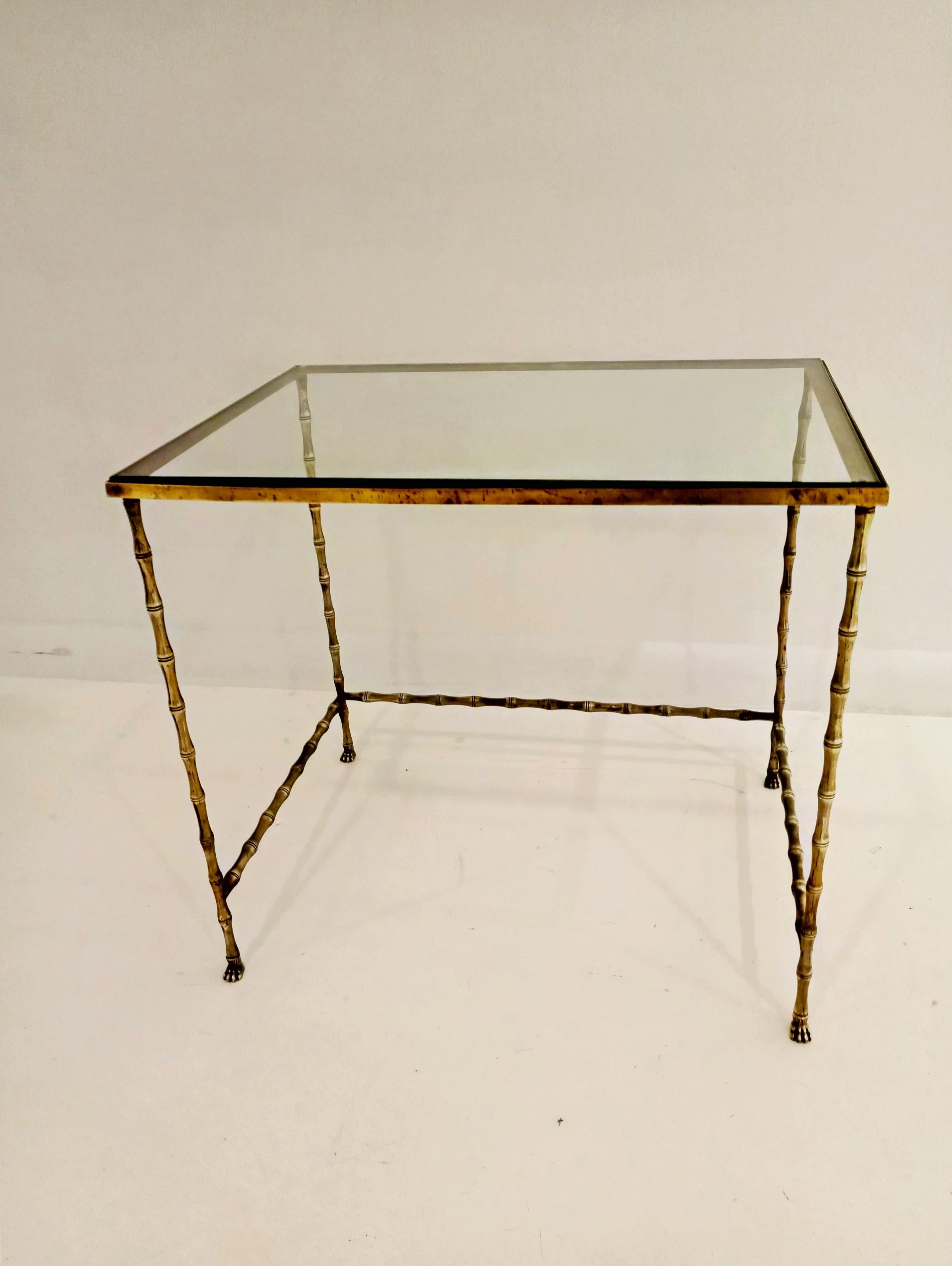 Mid-20th Century Elegant Brass Table by Maison Baguès, France, 1960s