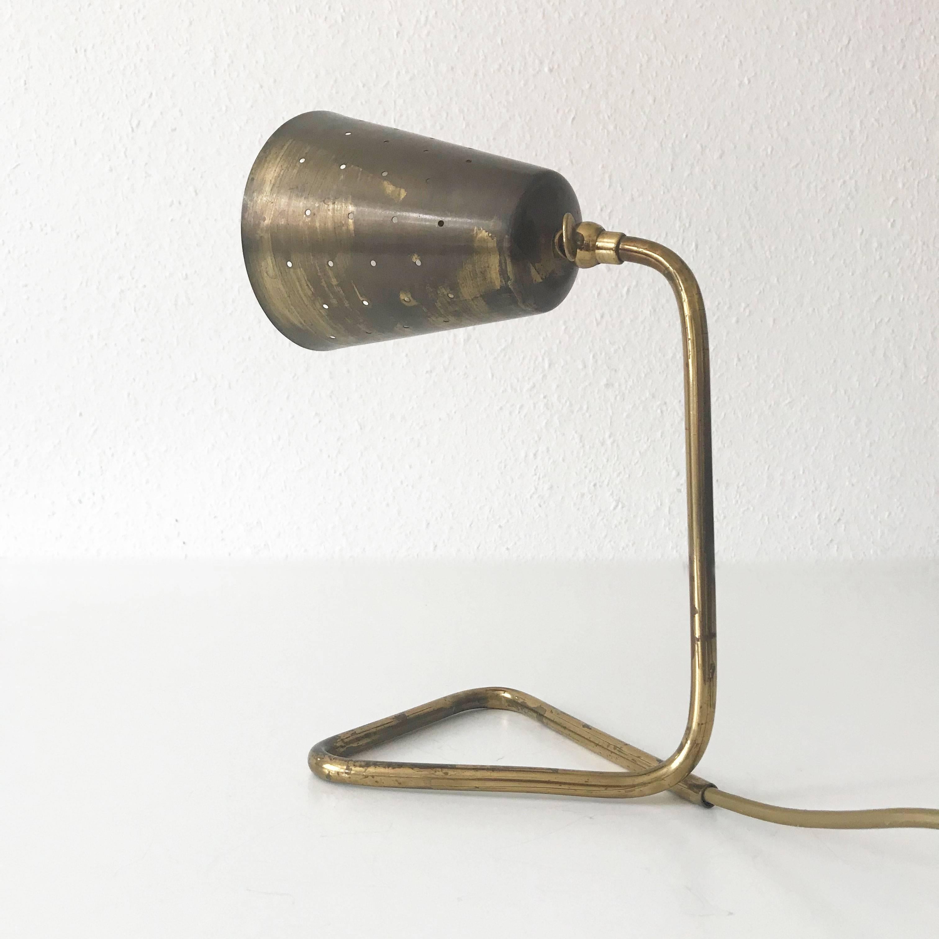 Elegant Brass Table Lamp by Hans Bergström Attributed, Sweden, 1950s 4