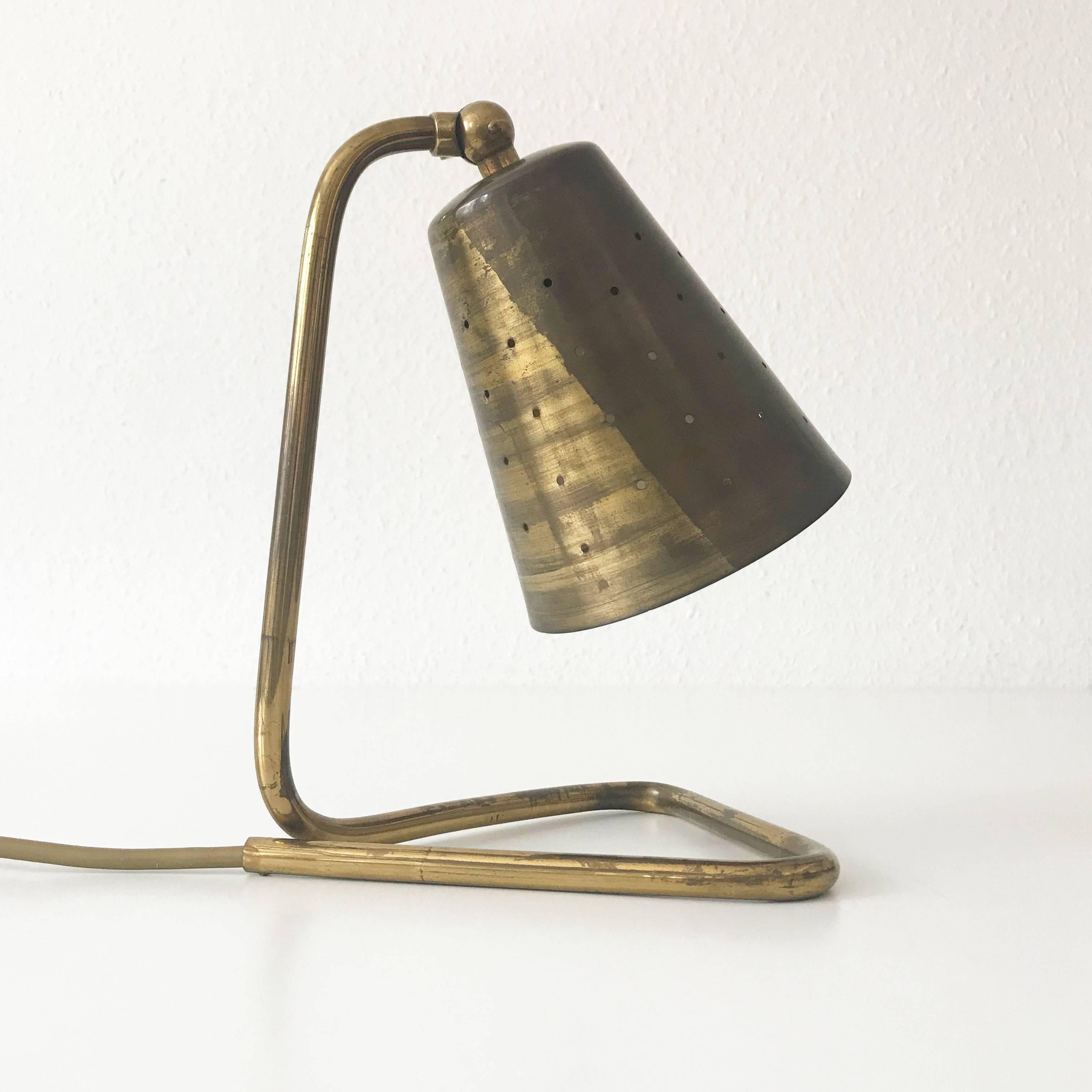 Elegant Brass Table Lamp by Hans Bergström Attributed, Sweden, 1950s 8