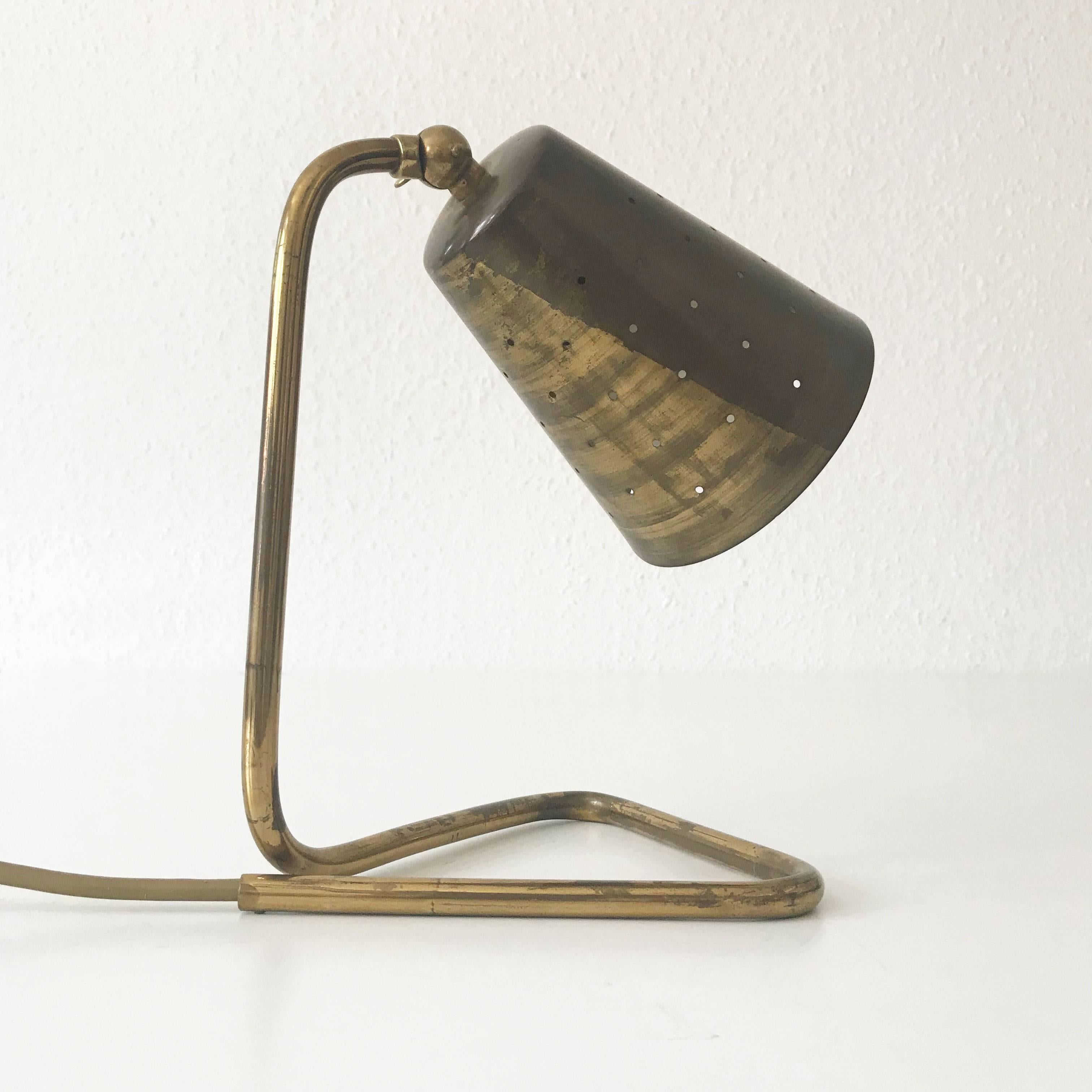 Elegant Brass Table Lamp by Hans Bergström Attributed, Sweden, 1950s 9