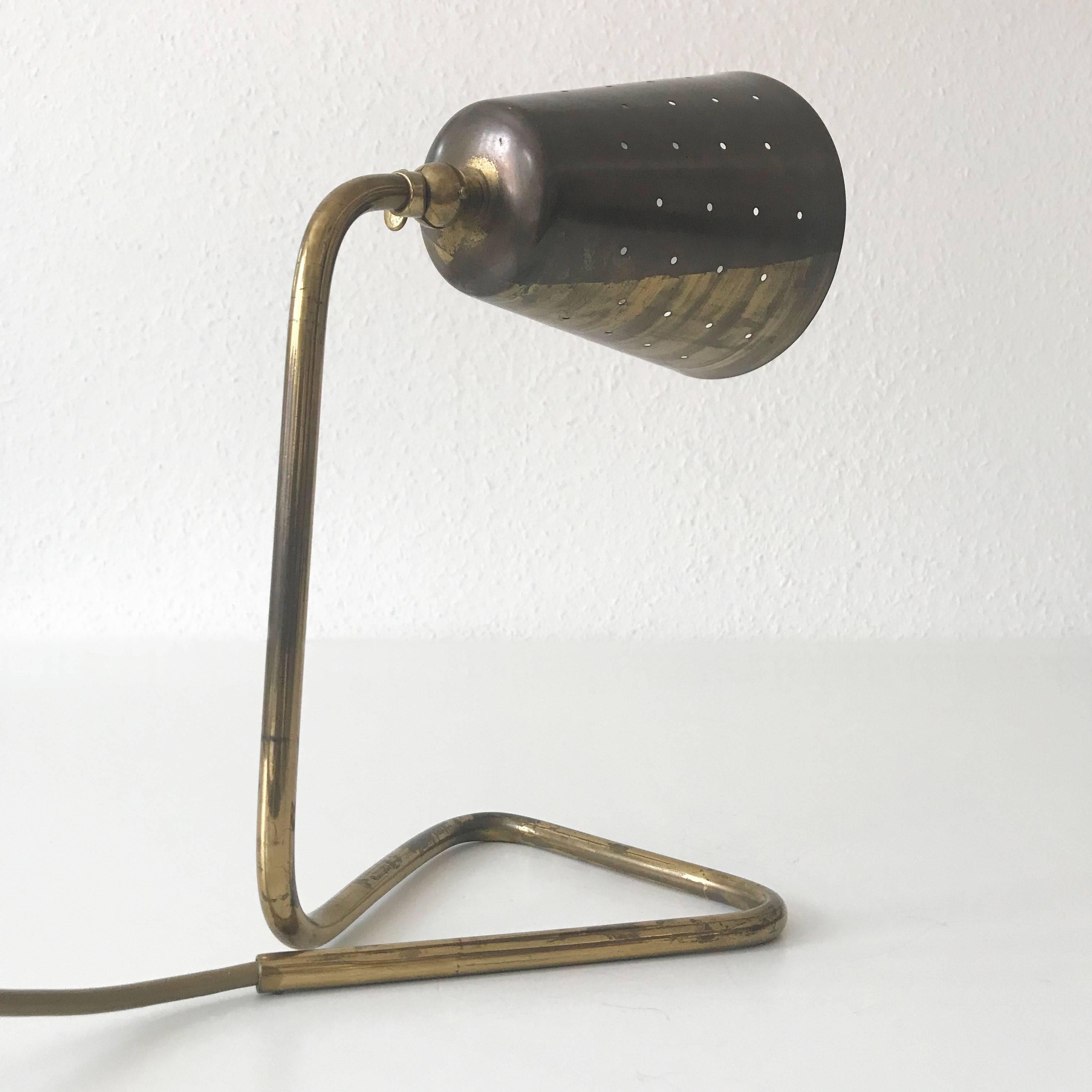 Elegant Brass Table Lamp by Hans Bergström Attributed, Sweden, 1950s 10
