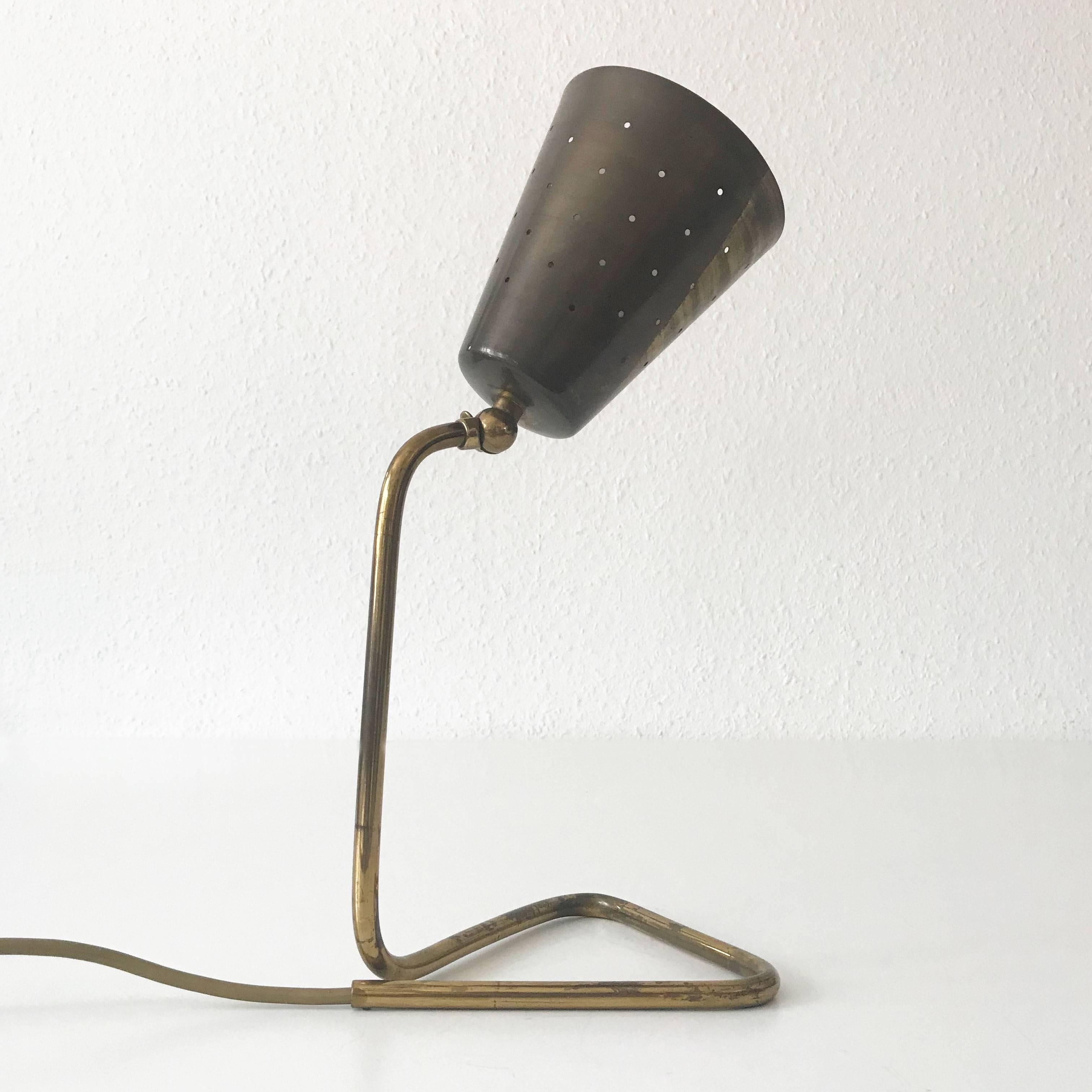 Elegant Brass Table Lamp by Hans Bergström Attributed, Sweden, 1950s 11