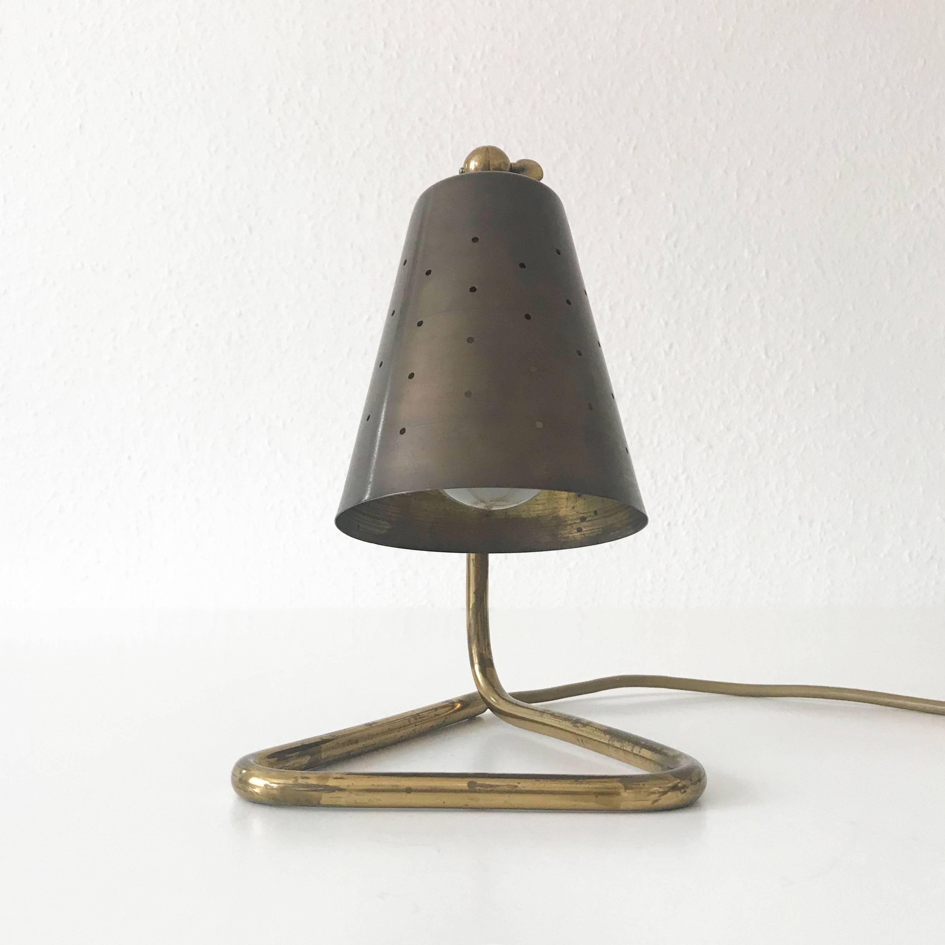 Mid-Century Modern Elegant Brass Table Lamp by Hans Bergström Attributed, Sweden, 1950s