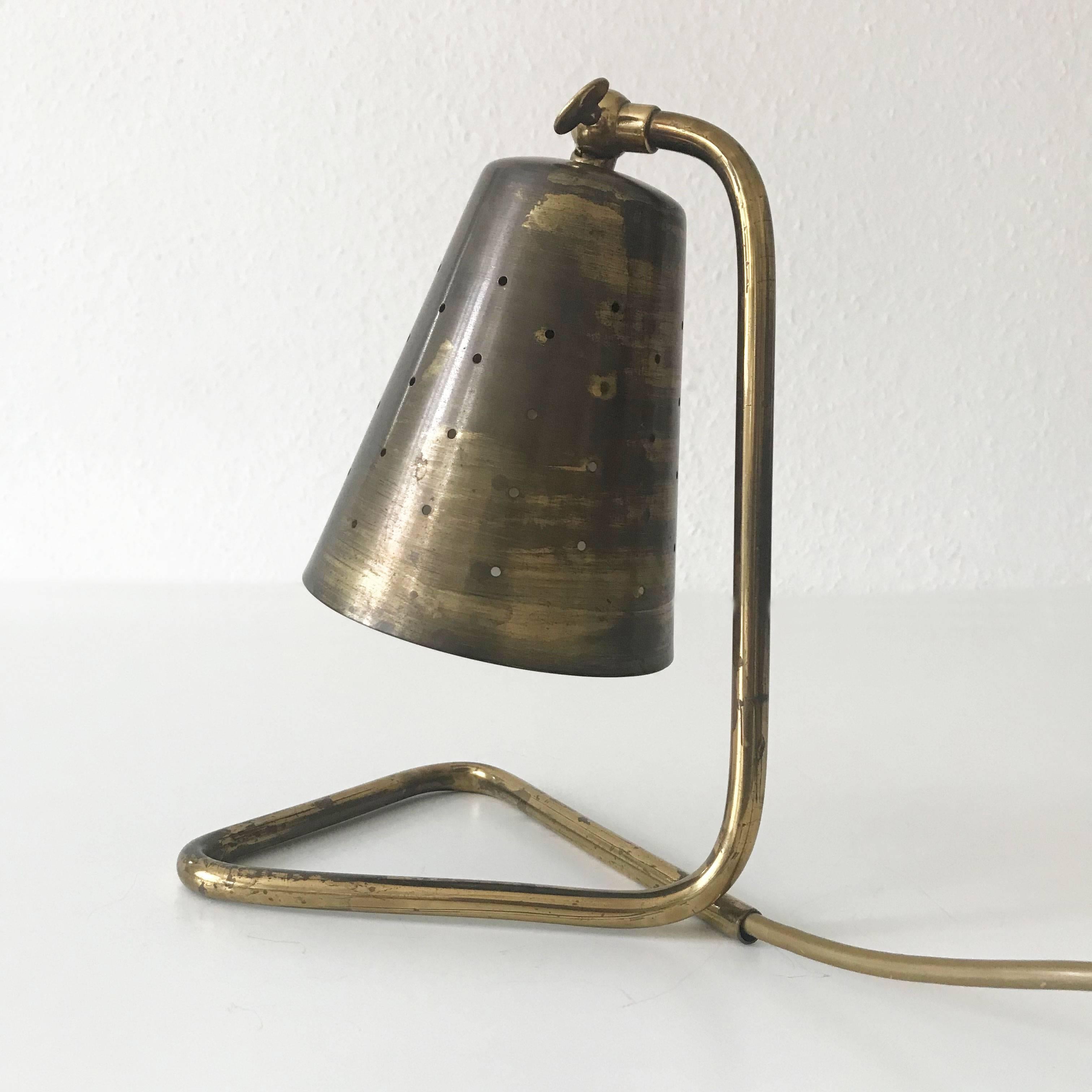 Elegant Brass Table Lamp by Hans Bergström Attributed, Sweden, 1950s 1