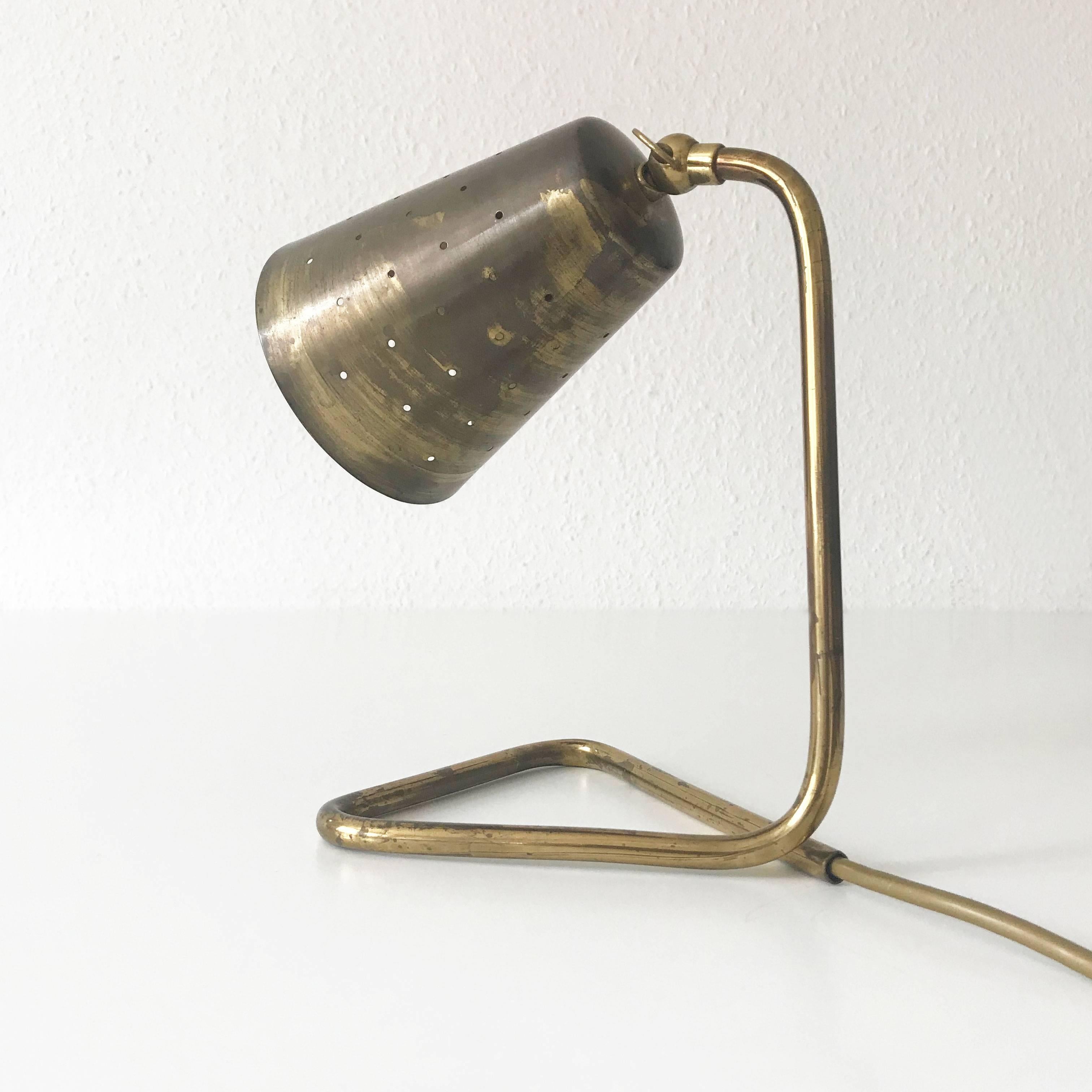 Elegant Brass Table Lamp by Hans Bergström Attributed, Sweden, 1950s 2