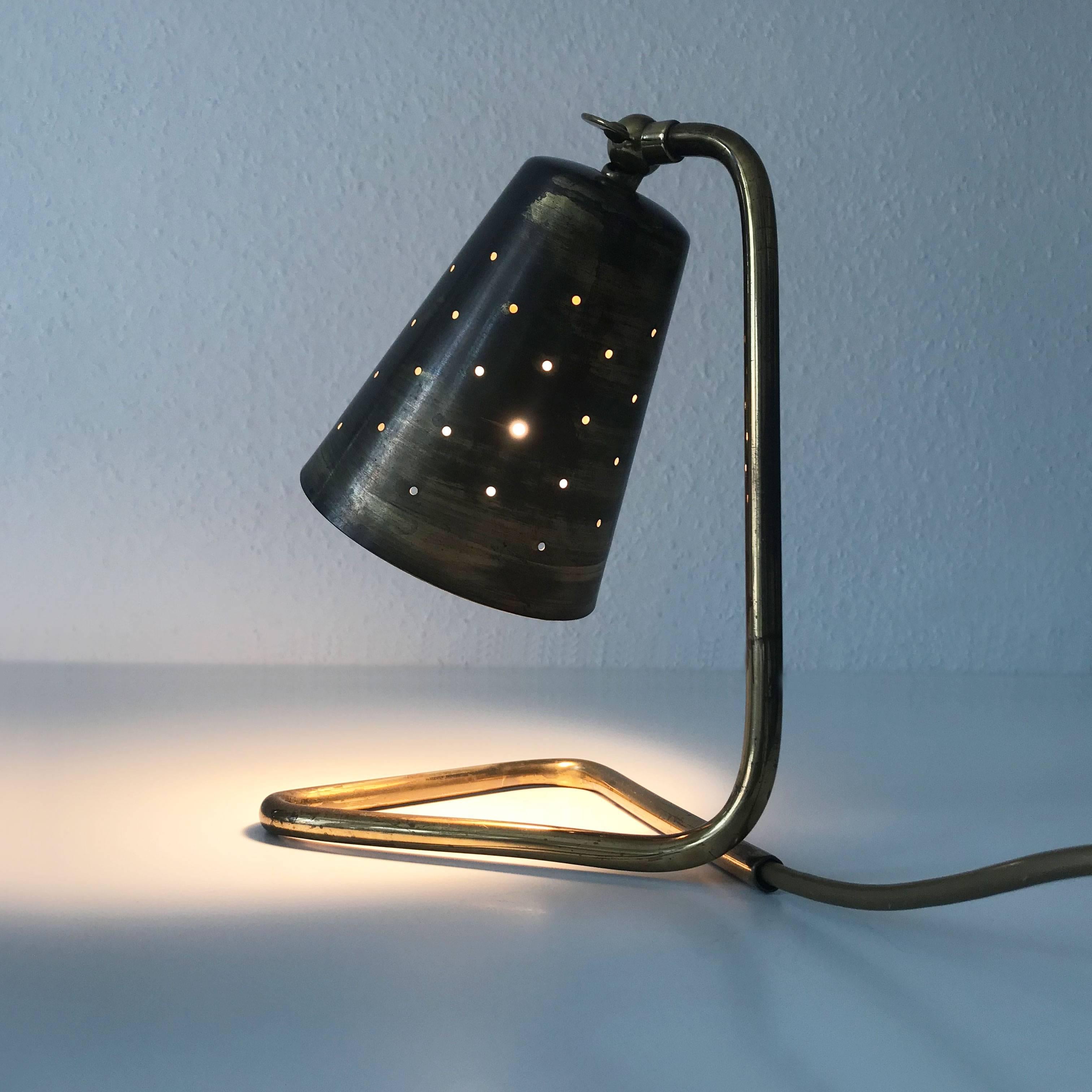 Elegant Brass Table Lamp by Hans Bergström Attributed, Sweden, 1950s 3