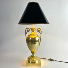 Elegant brass table lamp in the form of an amphora urn, late 19th century
