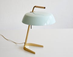 Elegant Brass Table Lamp, Swiss Manufacture, Mid-Century Modern, 1950s