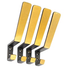 Elegant Brass wall hooks around 1950s