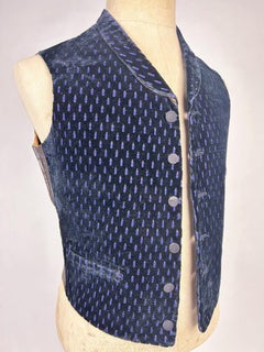 Elegant brocade Miniature velvet waistcoat - France Provence Circa 1870-1890