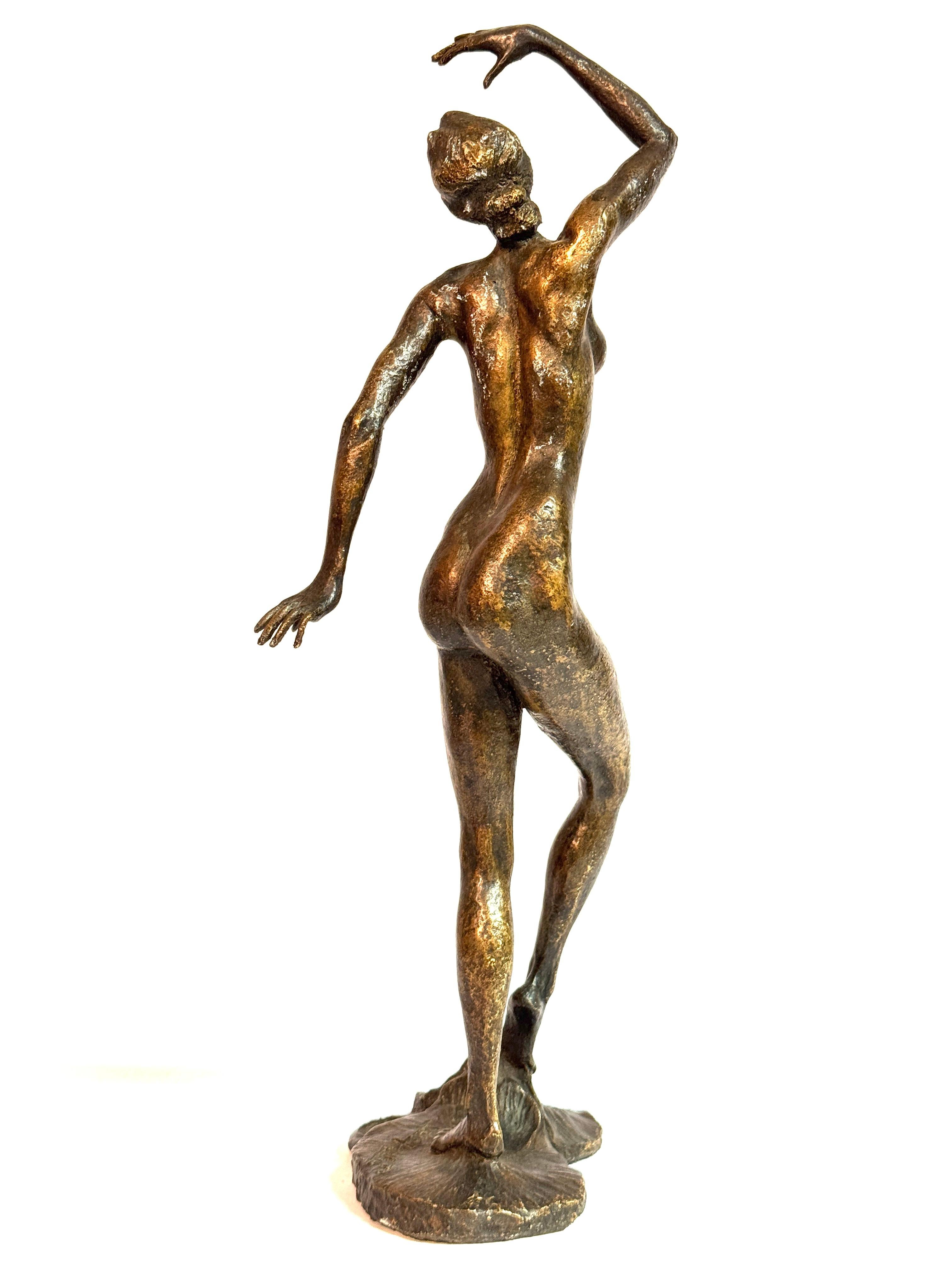 XX secolo Elegante scultura in bronzo 