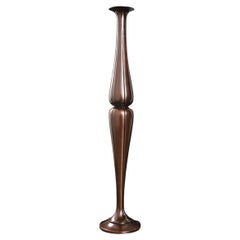 Eleganza del vaso monofiore in bronzo di Asano Norio - Membro di Nihon Kogeikai