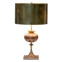 Elegant Bronze Table Lamp Signed Maison Charles