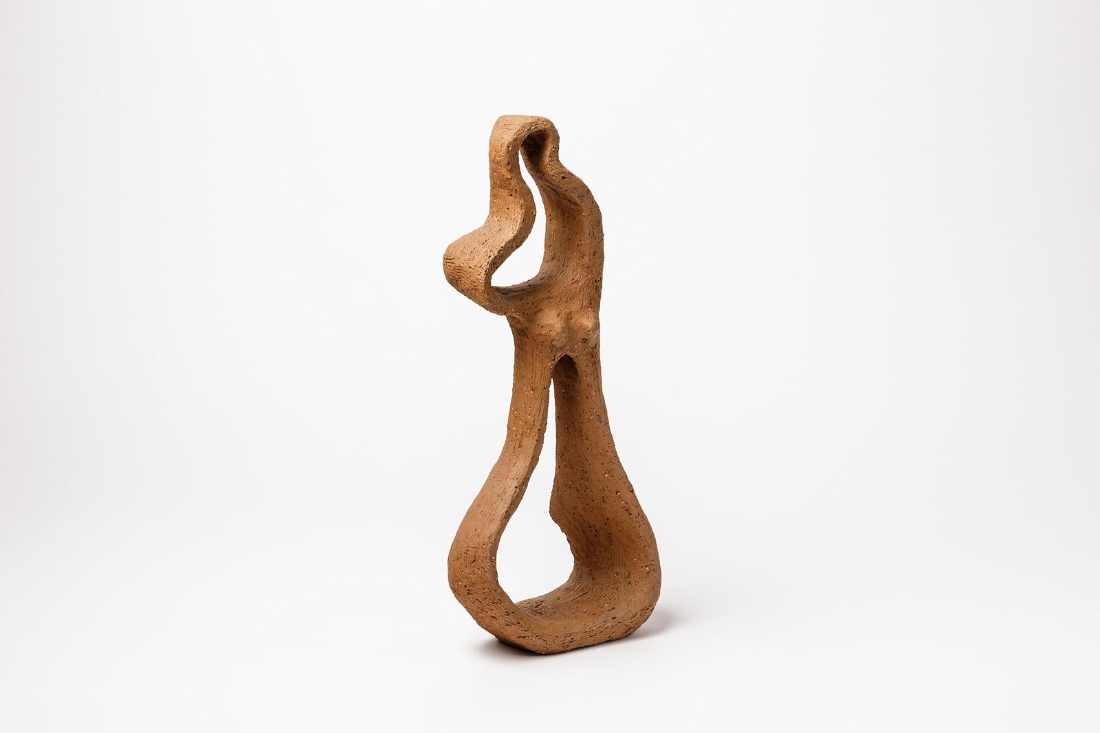 Patrick Jaillot,

circa 1960

Elegant abstract ceramic freeform by the French artist.

Wall or table sculpture in brown ceramic glaze color.

Measures: Height 39cm, large 18cm, depth 7cm

Original perfect condition.