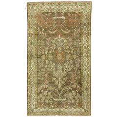 Elegant Braun Grün Persisch Malayer Teppich