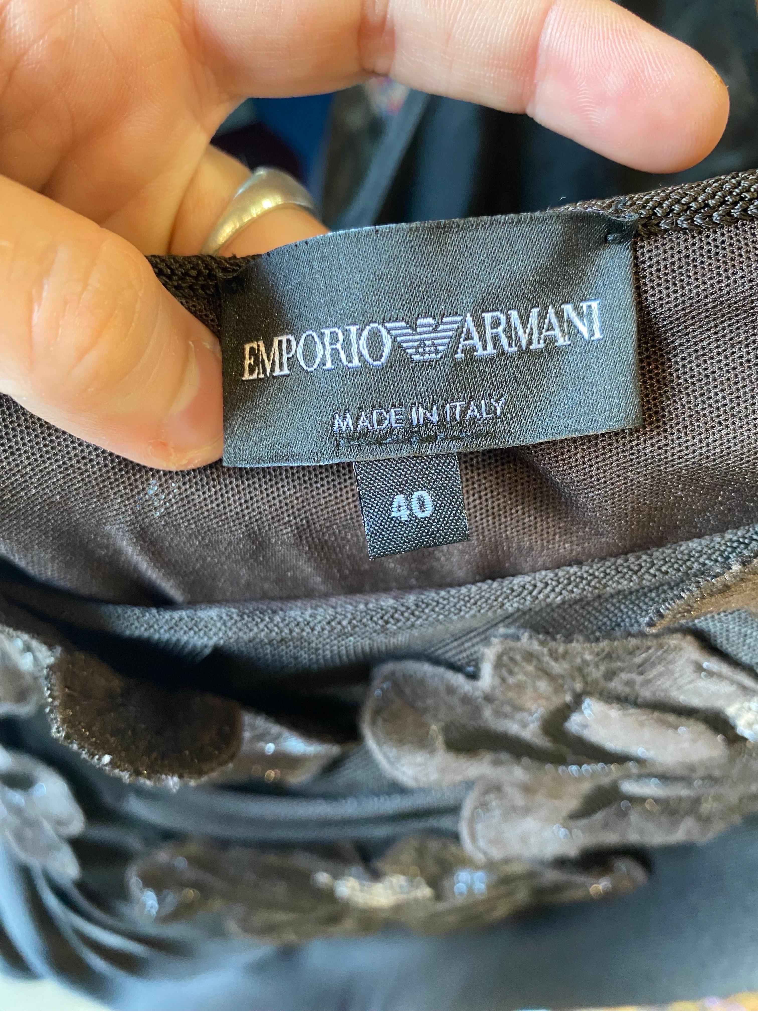 Élégante robe brune à une épaule EMPORIO ARMANI en vente 4