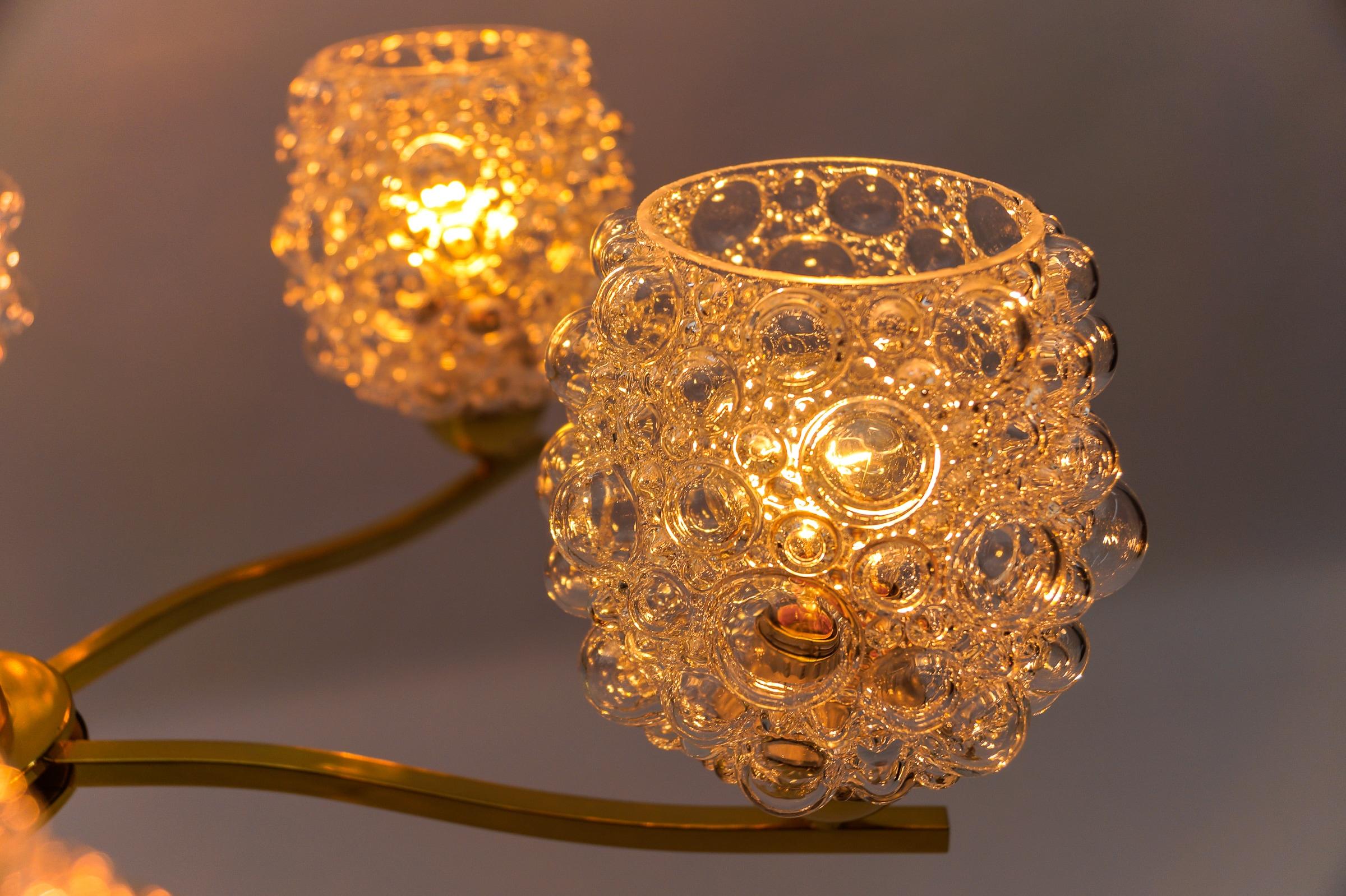 Elegant Bubble Glass Ceiling Lamp by Helena Tynell, Germany 1960s For Sale 5