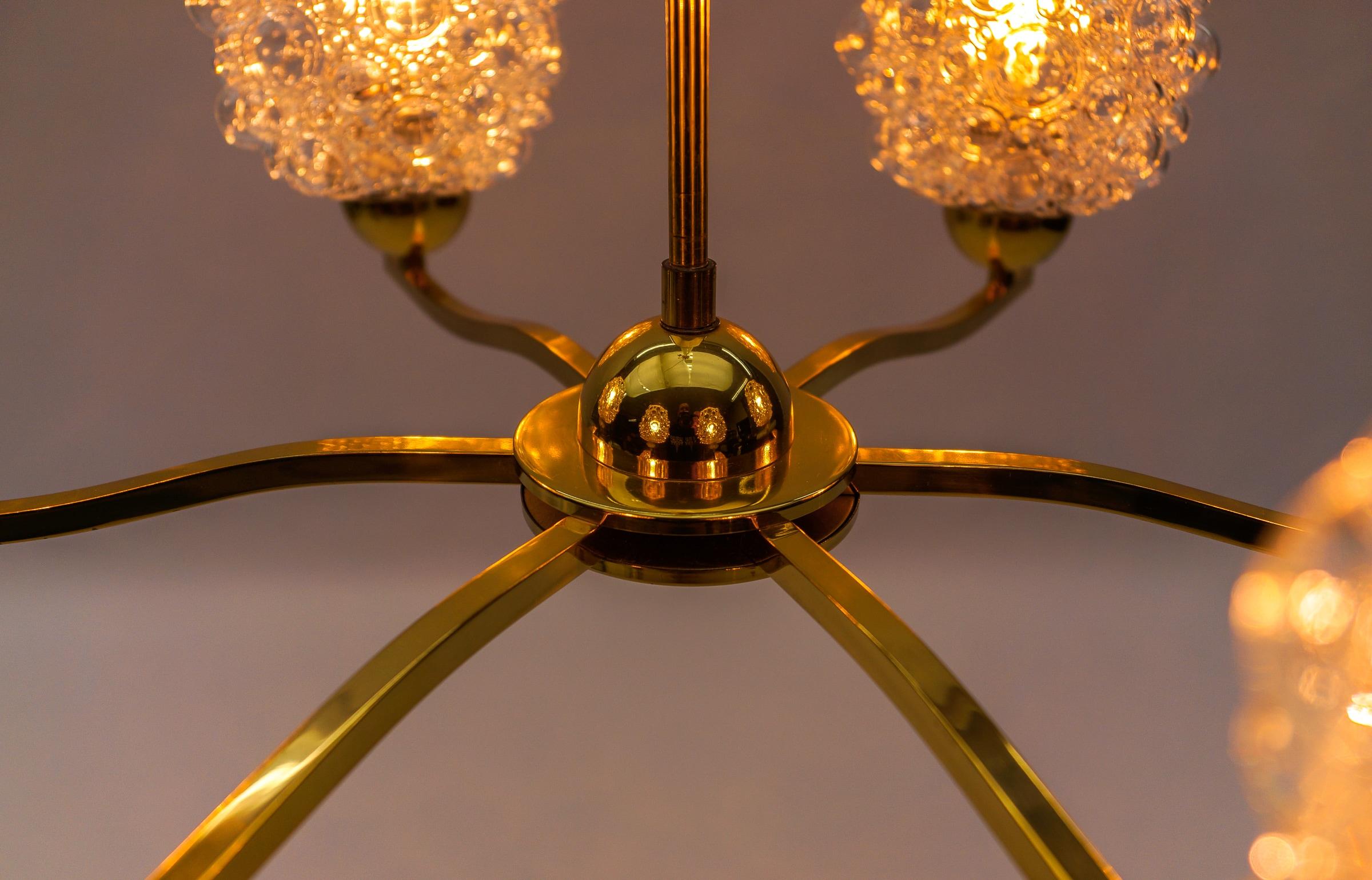 Elegant Bubble Glass Ceiling Lamp by Helena Tynell, Germany 1960s For Sale 7