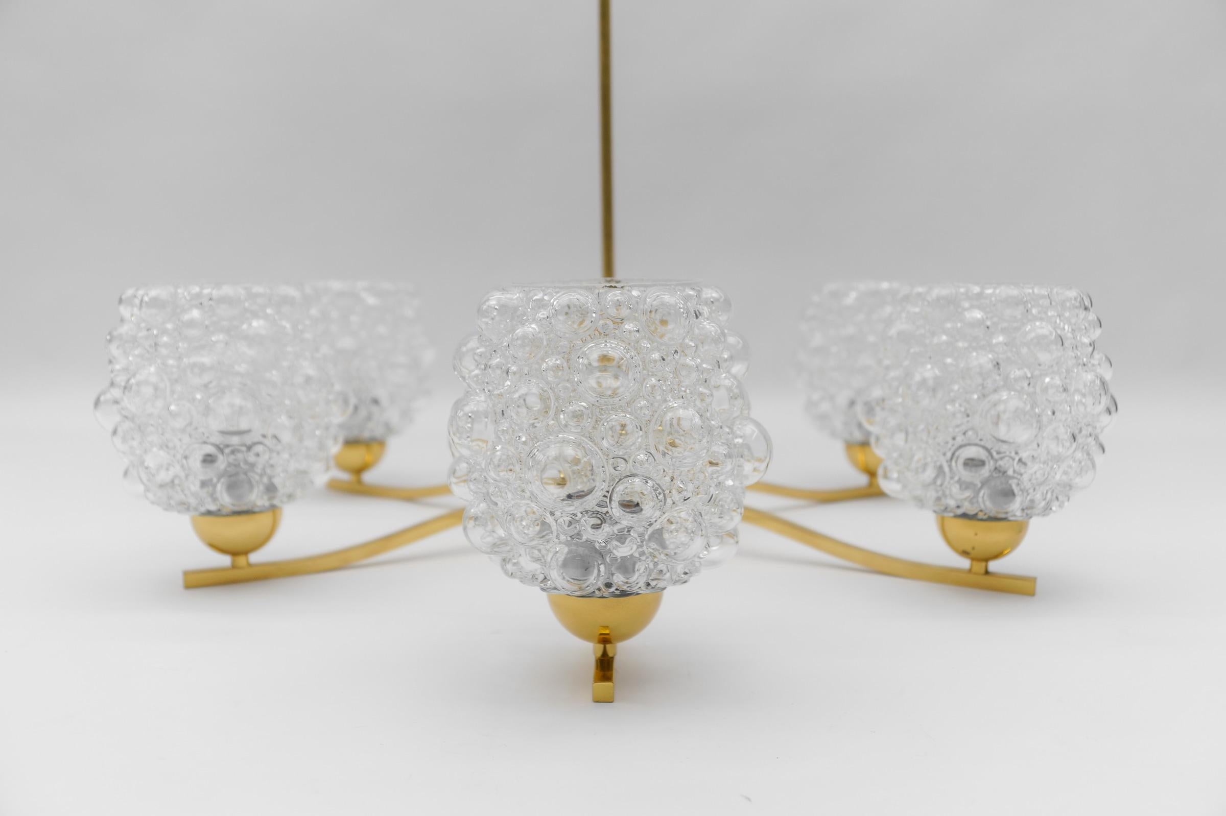 Elegant Bubble Glass Ceiling Lamp by Helena Tynell, Germany 1960s For Sale 9