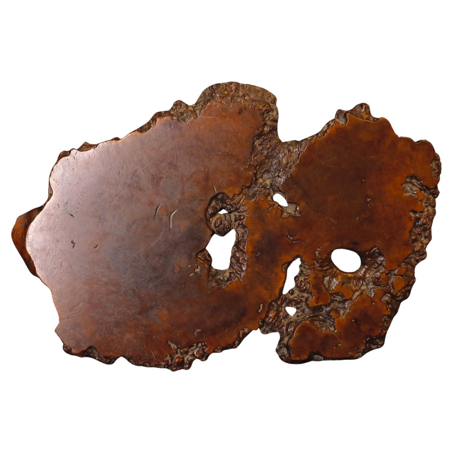 Elegant Burl Wood Shiki-ita Stand For Sale