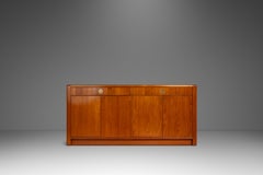 Elegant Cabinet / Sideboard / Credenza in Teak & Brass by D-Scan, c. 1980's