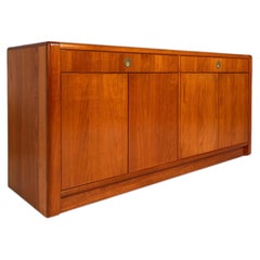 Elegant Cabinet / Sideboard / Credenza in Teak & Brass by D-Scan, c. 1980's