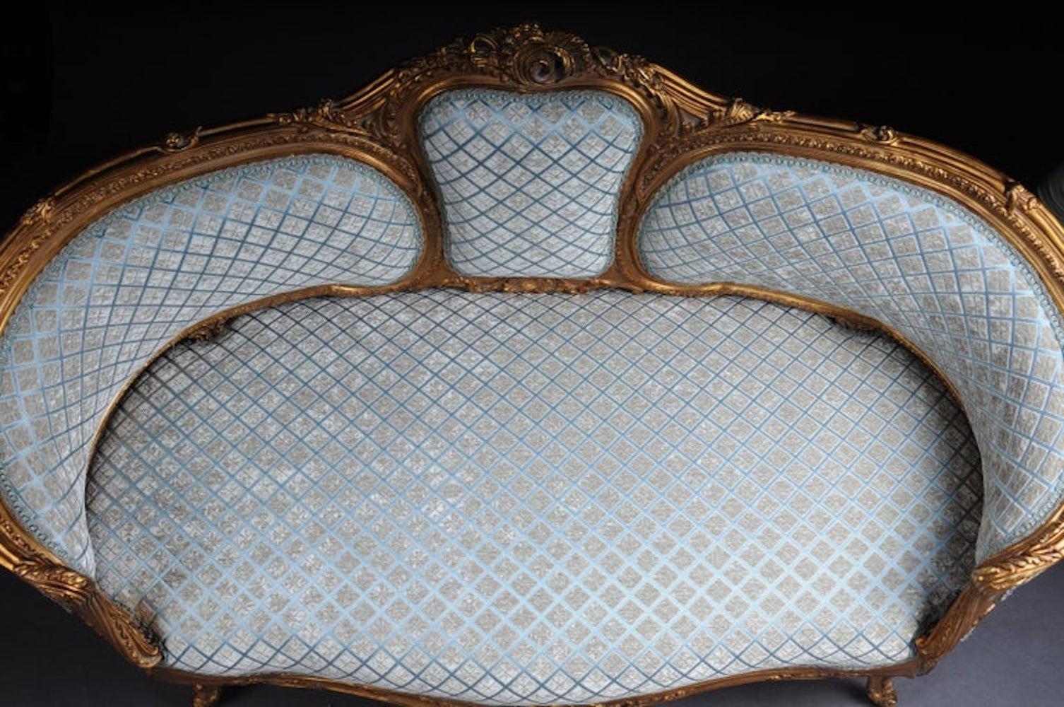 Elegante divano canape in stile rococò Luigi XV in vendita 6