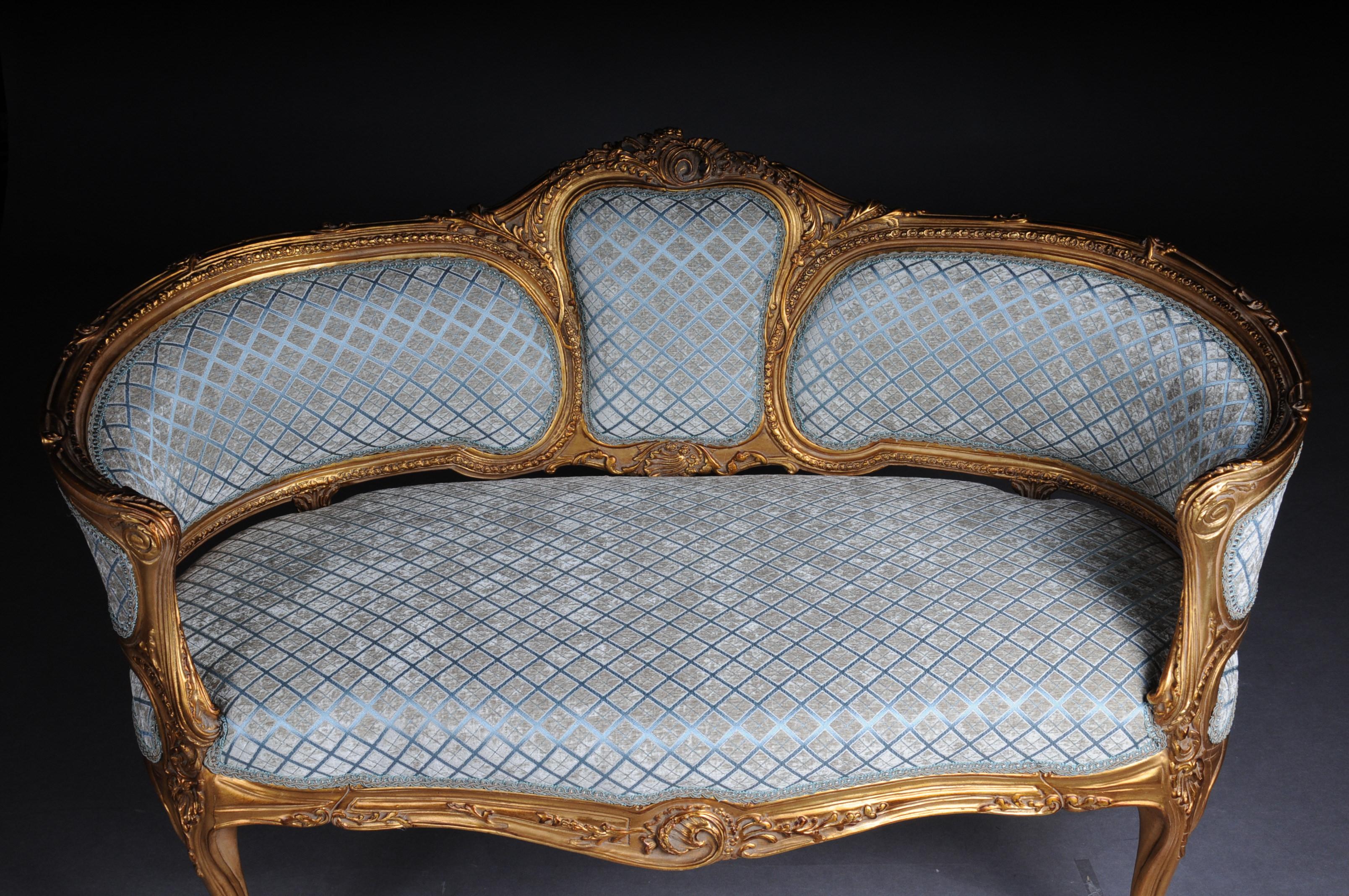 Elegant Canape Couch in Rococo Louis XV Style 6