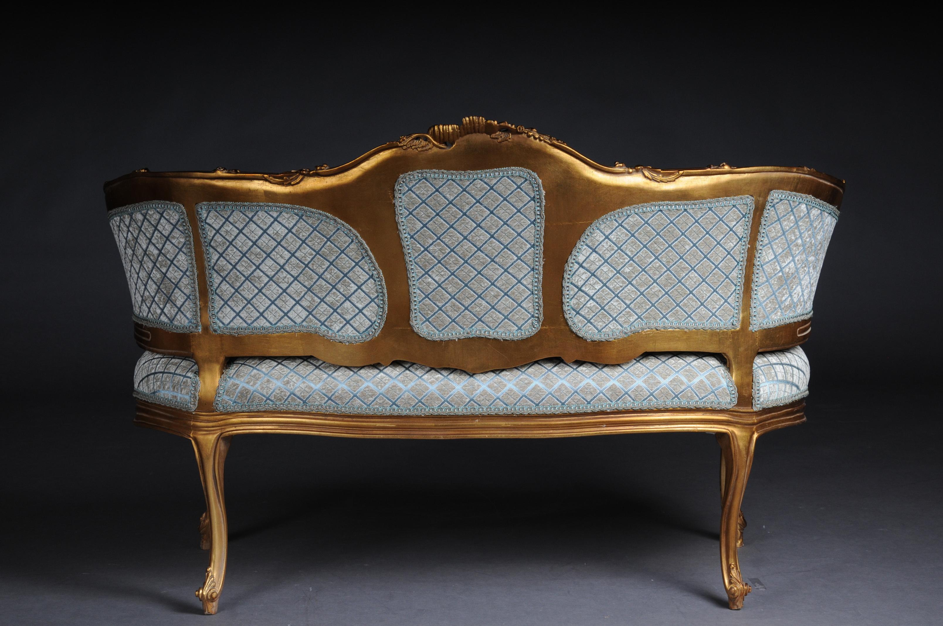 Elegant Canape Couch in Rococo Louis XV Style For Sale 7