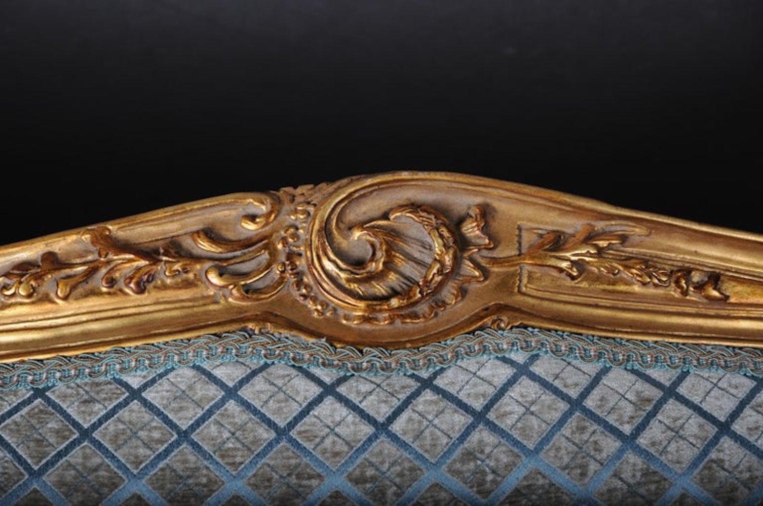 Legno Elegante divano canape in stile rococò Luigi XV in vendita