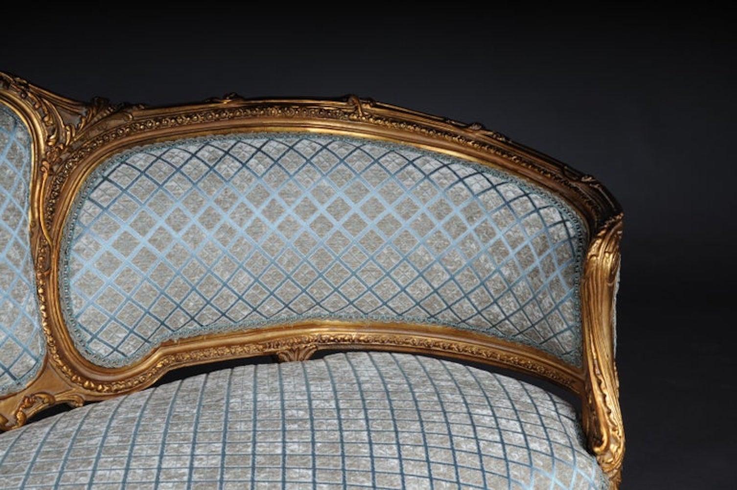 Elegante divano canape in stile rococò Luigi XV in vendita 3