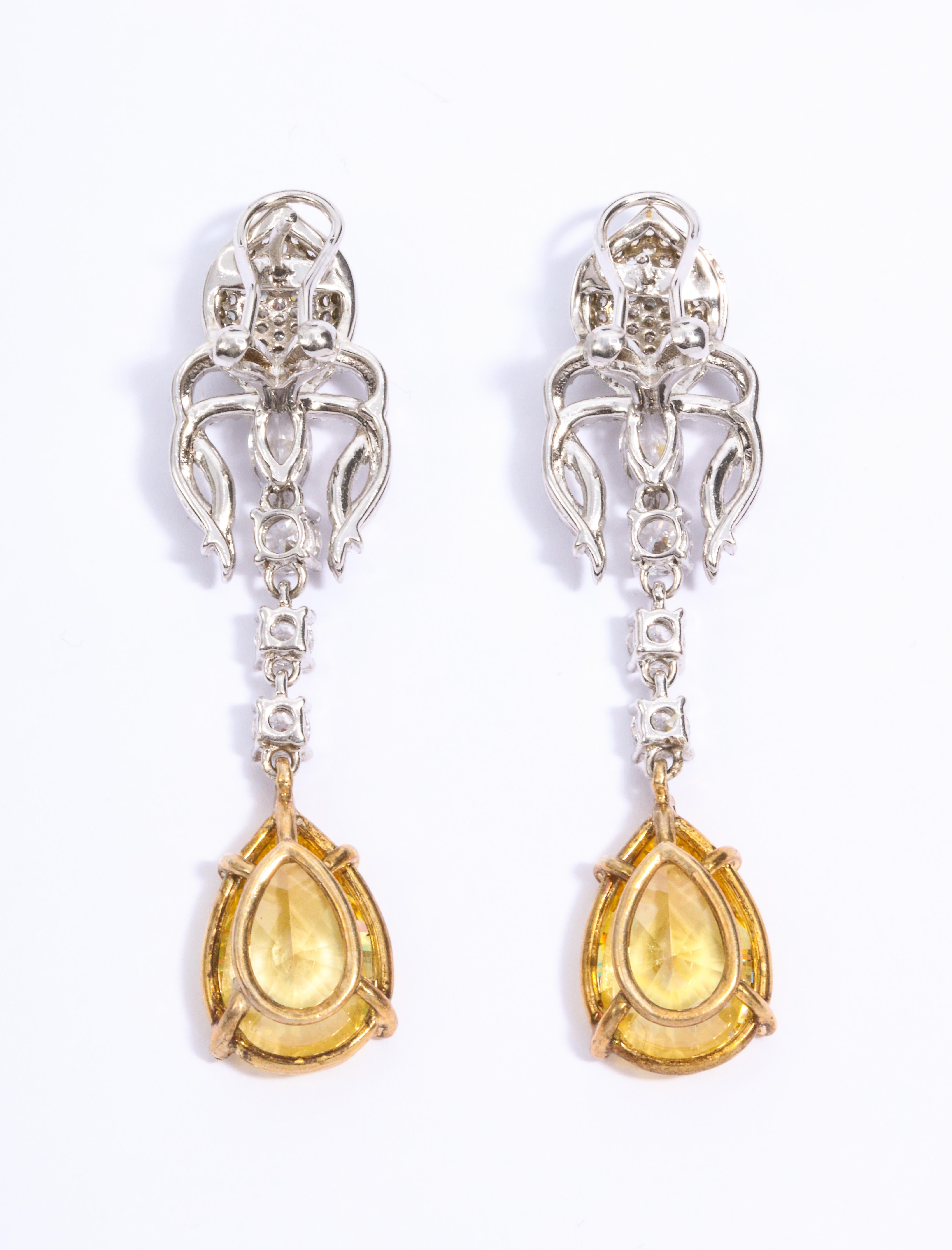 cubic zirconia clip earrings