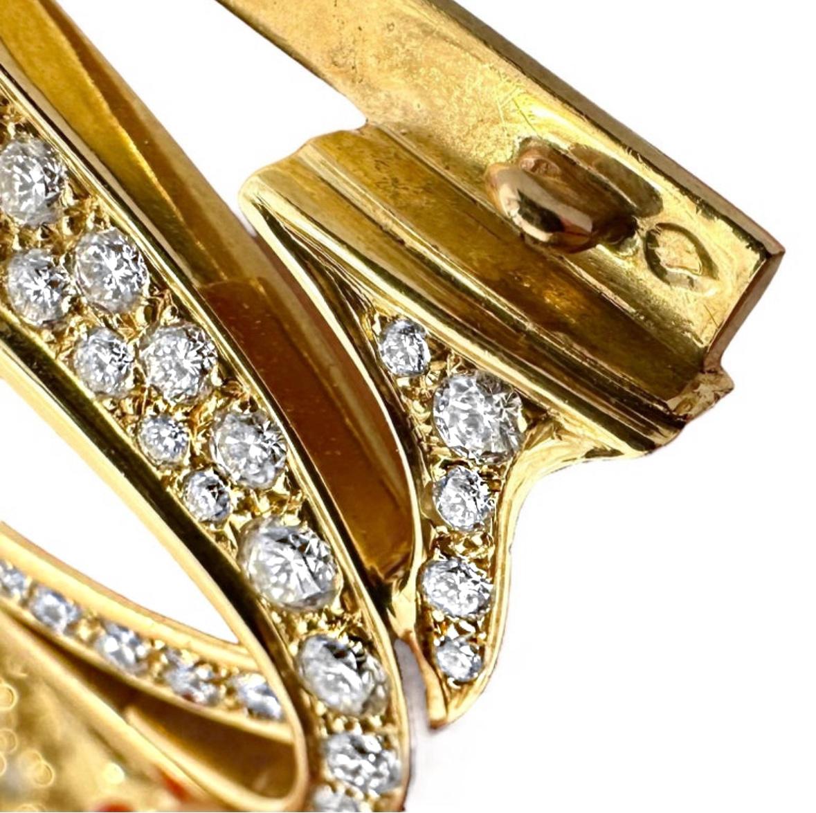 Elegant Cartier Seven Row Penelope Double C Diamond Bracelet In Good Condition For Sale In Palm Beach, FL