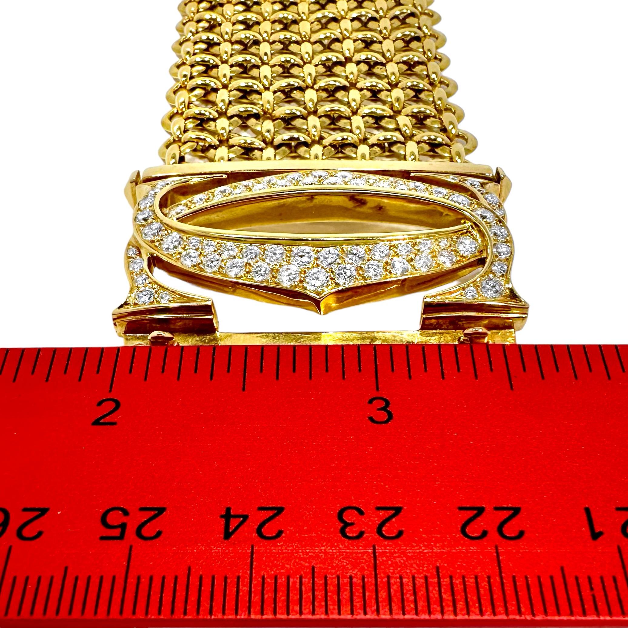 Elegant Cartier Seven Row Penelope Double C Diamond Bracelet For Sale 1