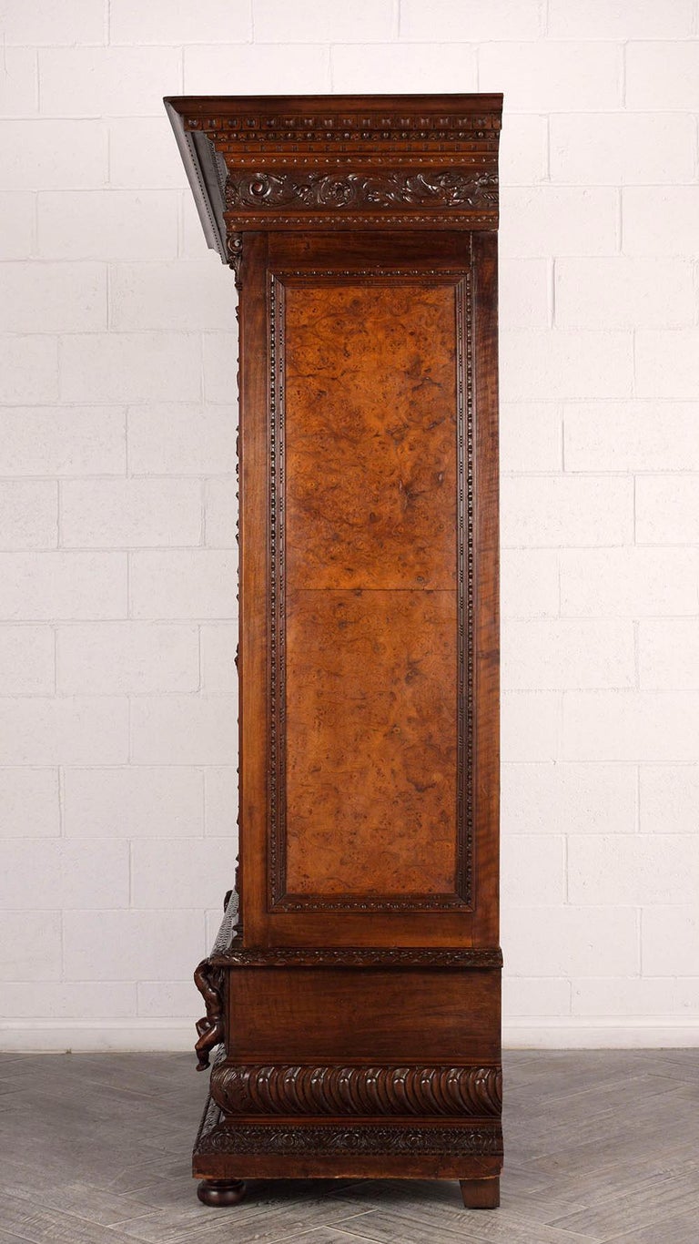 Elegant Carved 19th Century Italian Baroque Armoire at 1stDibs