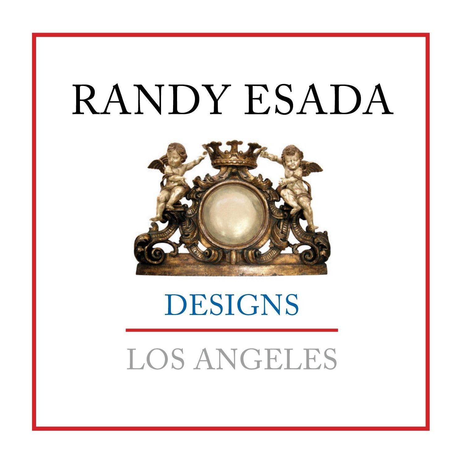 XXIe siècle et contemporain Miroir élégant en bois doré sculpté du designer italien Napoli par Randy Esada Designs en vente